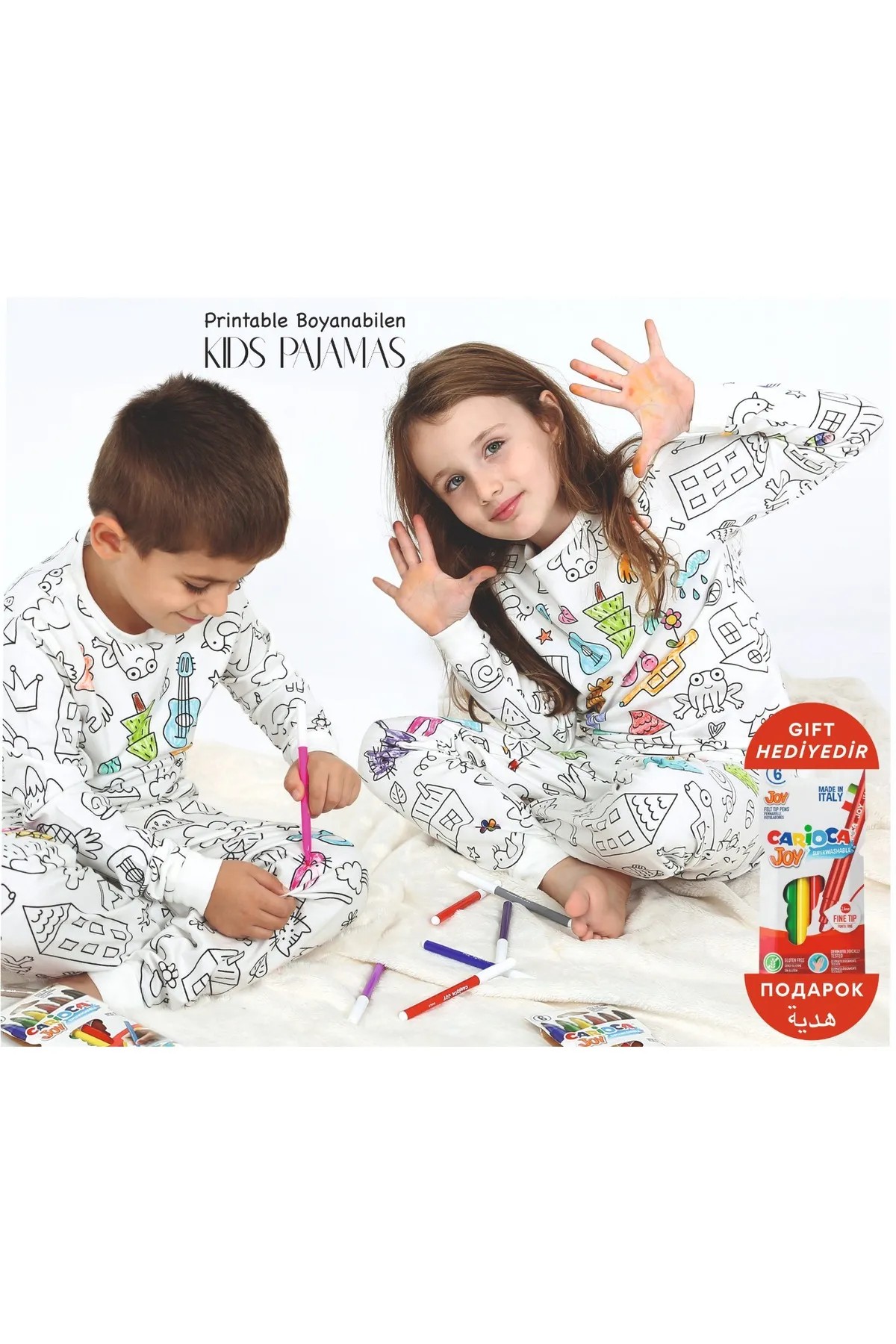 Printable Boyanabilen Pijama Takımı