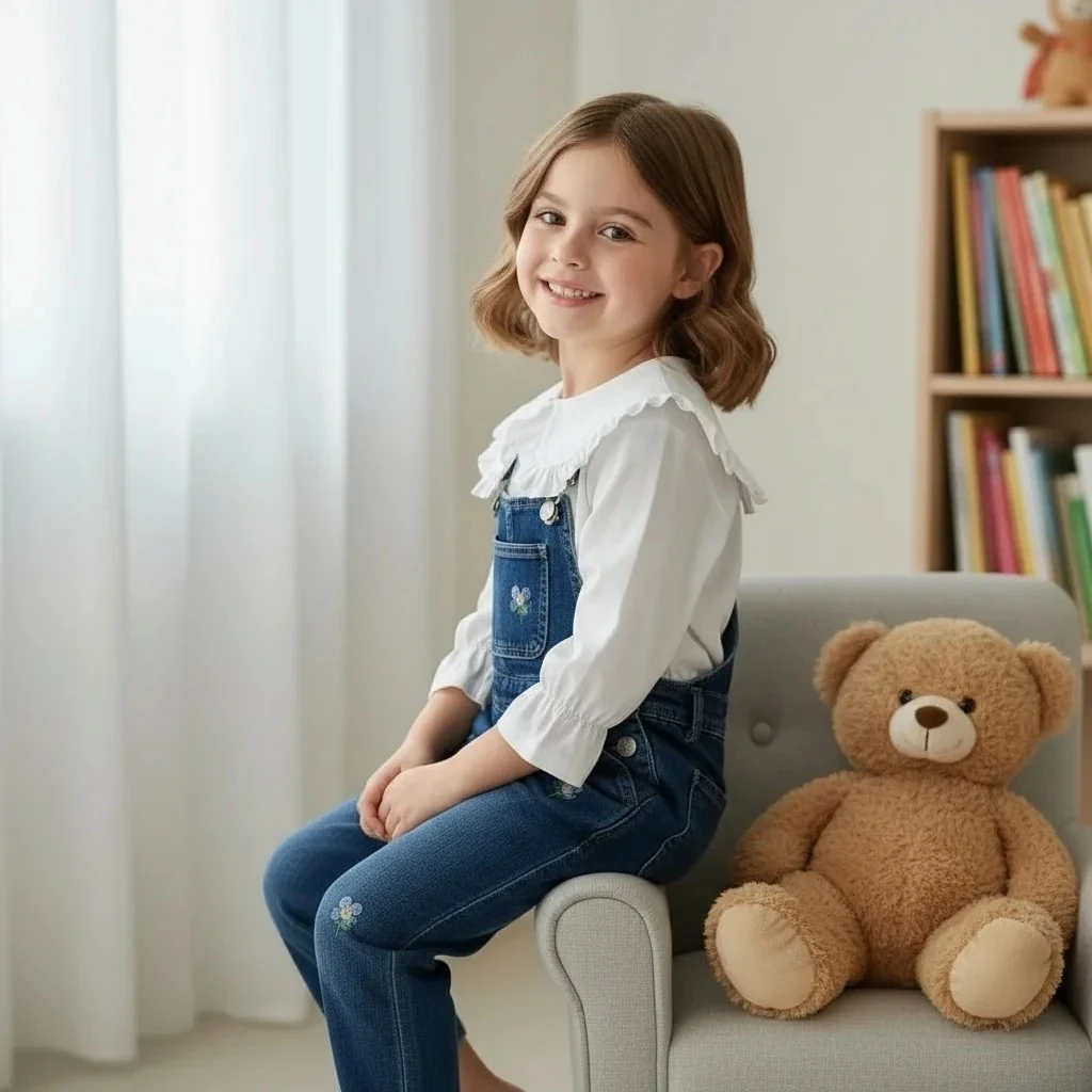 Beyaz Yakası Fırfırlı Body