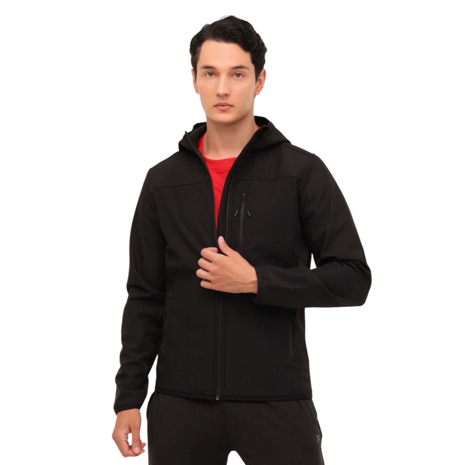 BASIC SOFTSHELL 4P JACKET - Siyah