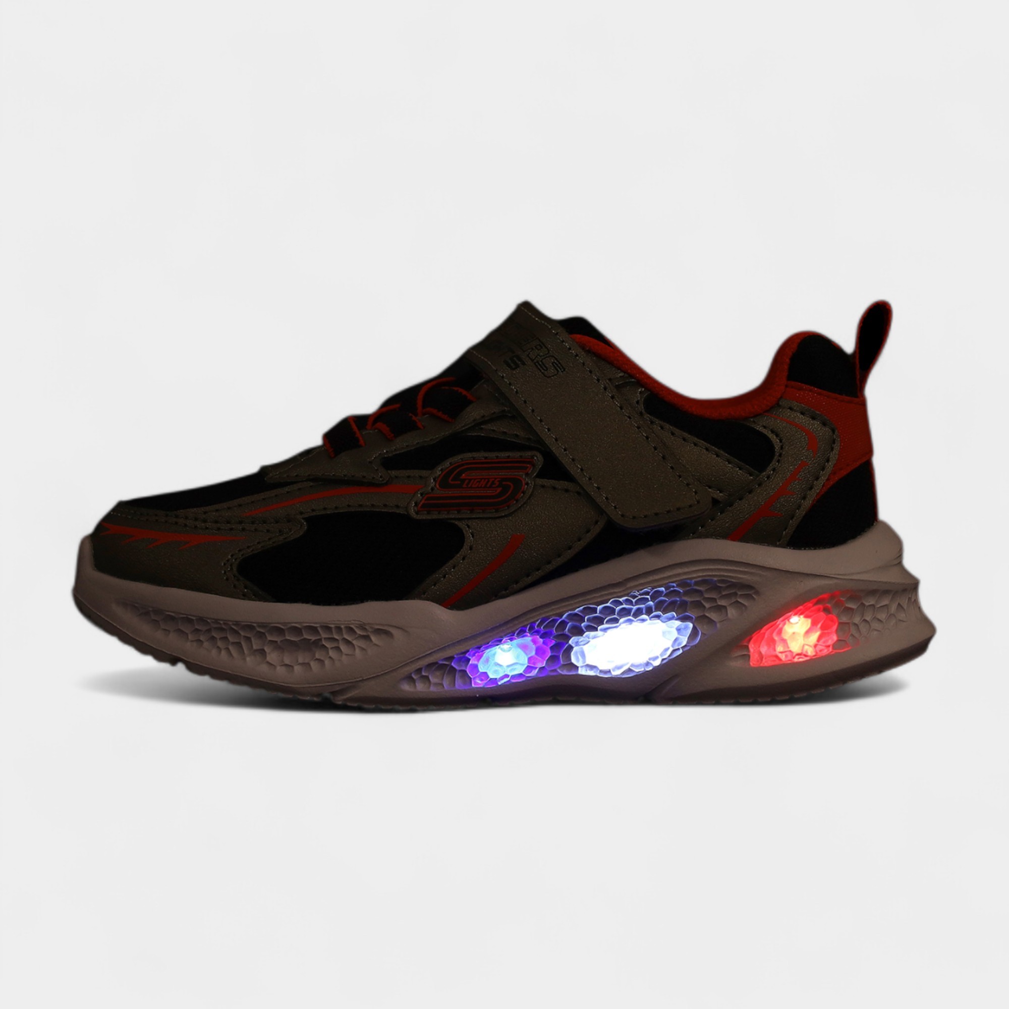 Skechers SKECHERS METEOR-LIGHTS 401497NGURD Çocuk Spor Ayakkabı - Gri Kırmızı