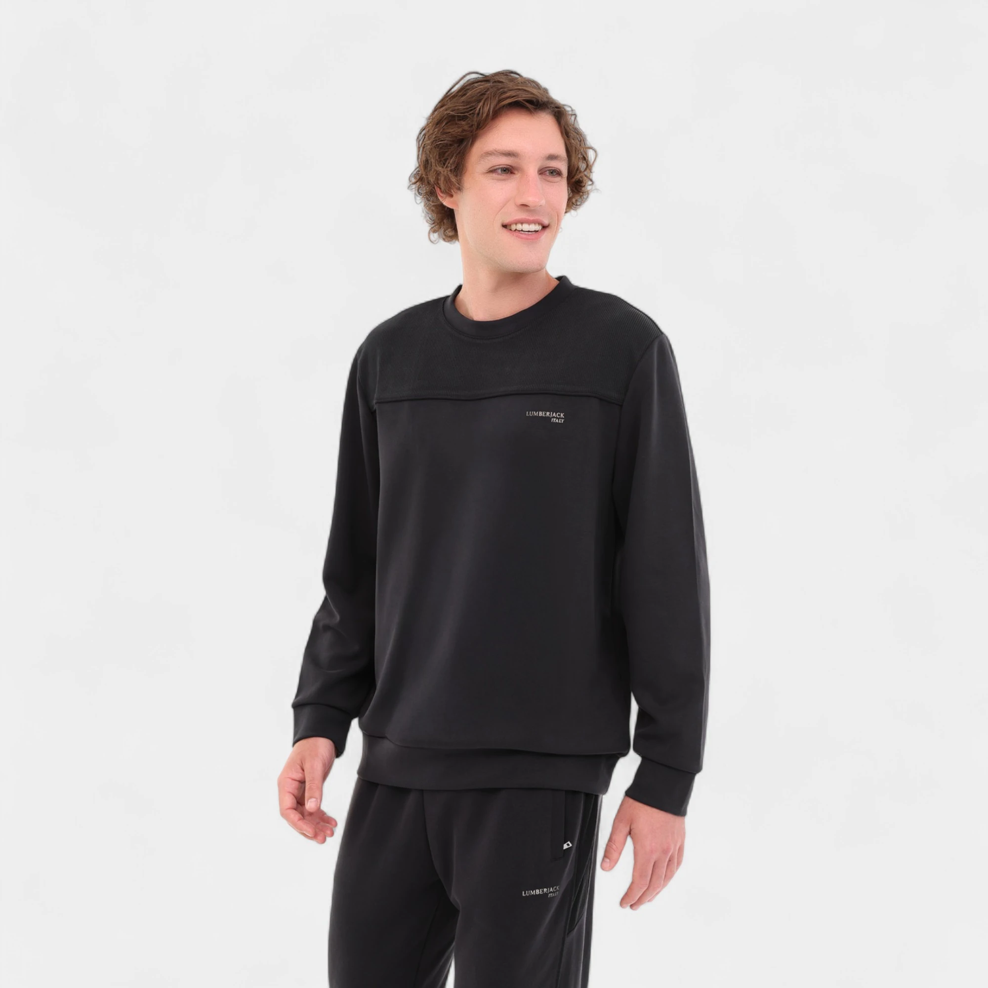 Lumberjack ML UROS 16ITL817 5PR Siyah Erkek Sweatshırt - Siyah