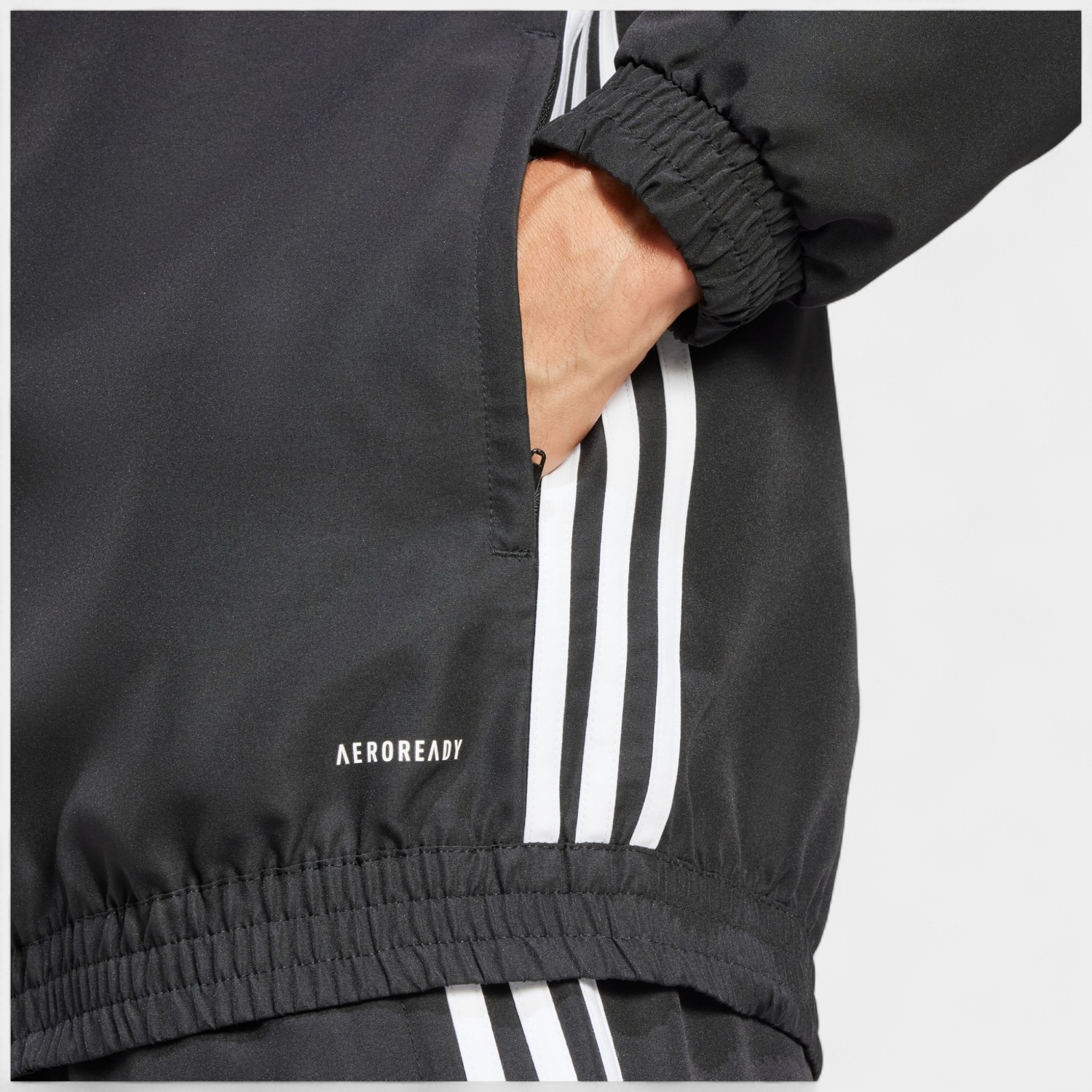 Adidas TIRO ES W HOOD Siyah Beyaz Erkek Ceket-JC5435 - Siyah Beyaz
