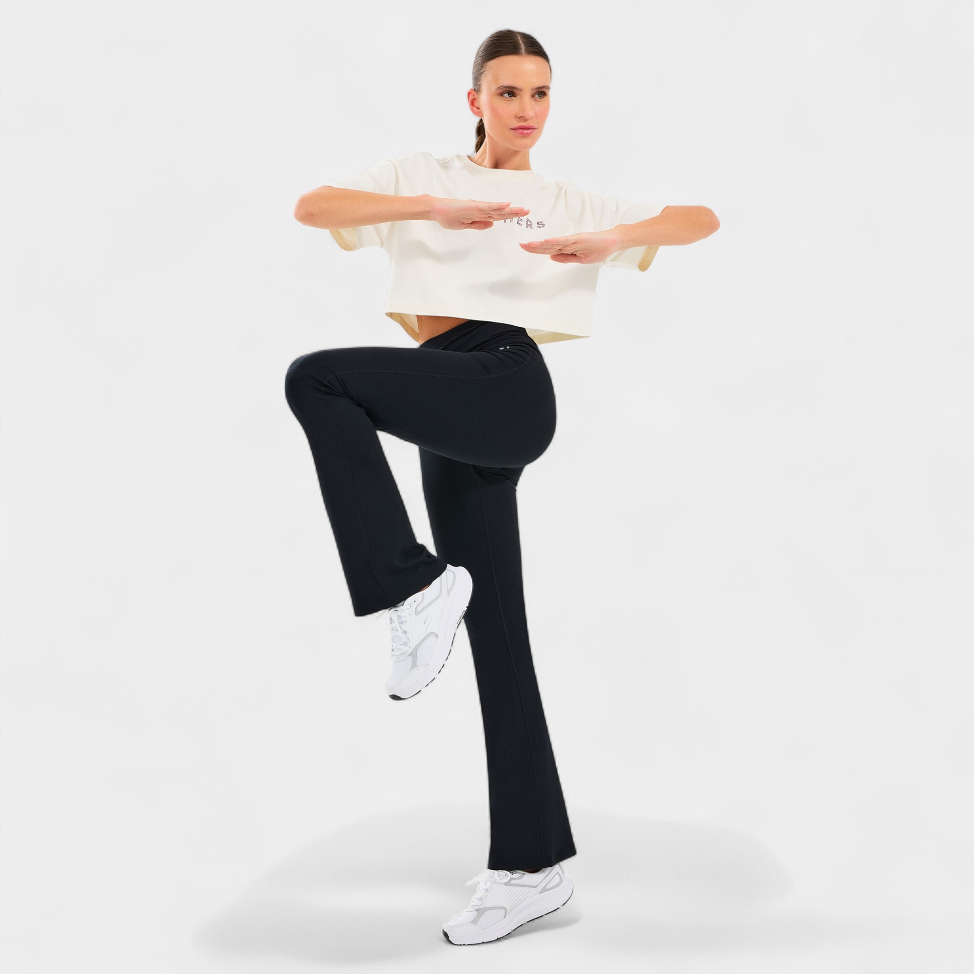 Skechers W Basic Flare Legging Kadın Siyah Tayt S2510201 - Siyah