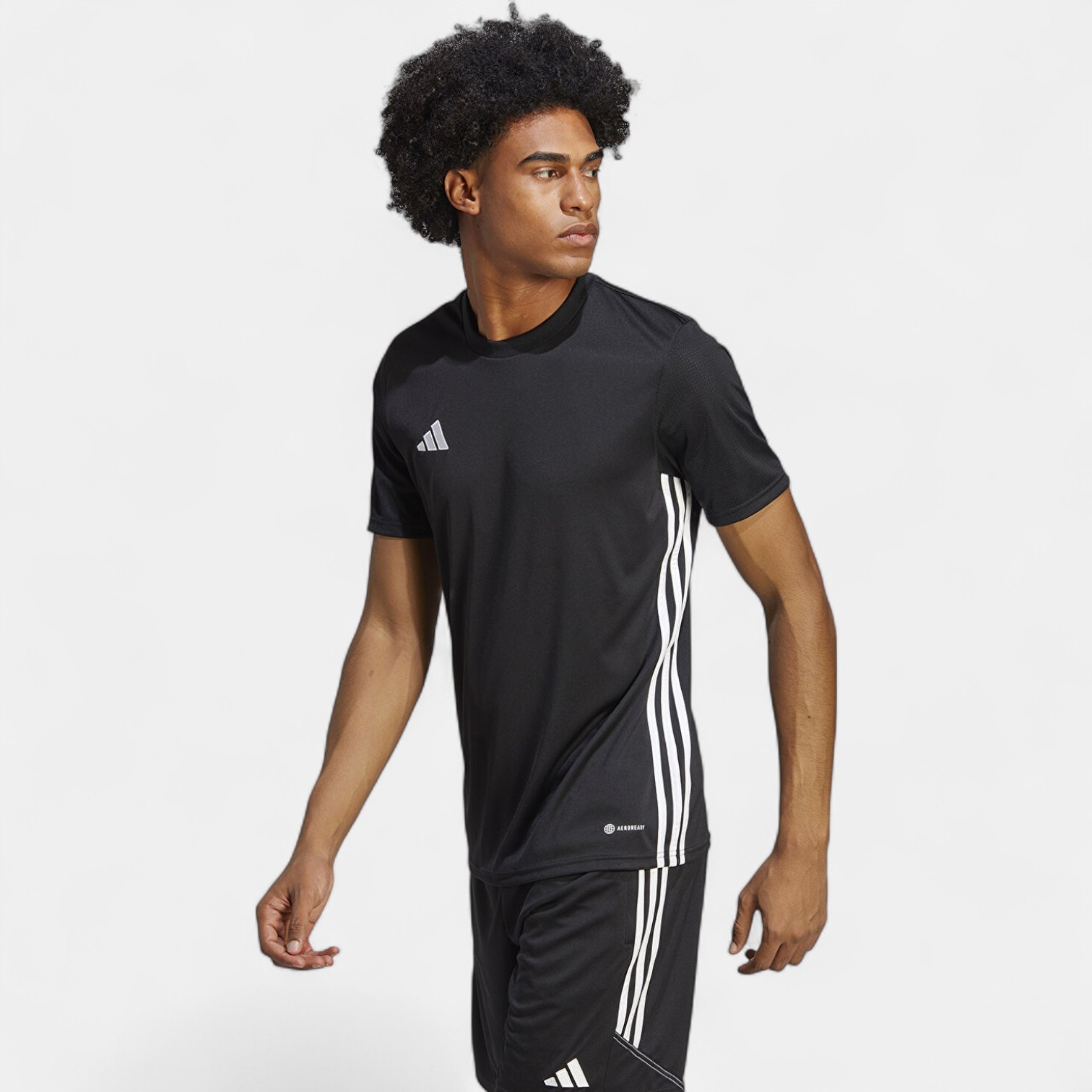 Adidas TABELA 23 JSY Erkek Tişört H44529 - SIYAH BEYAZ