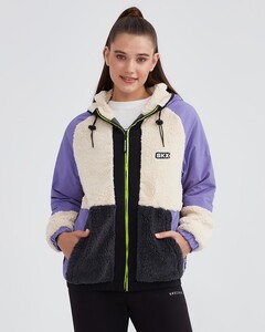 W Outdoor Fleece Full Zip Sherpa Beyaz BAYAN MONT - Beyaz