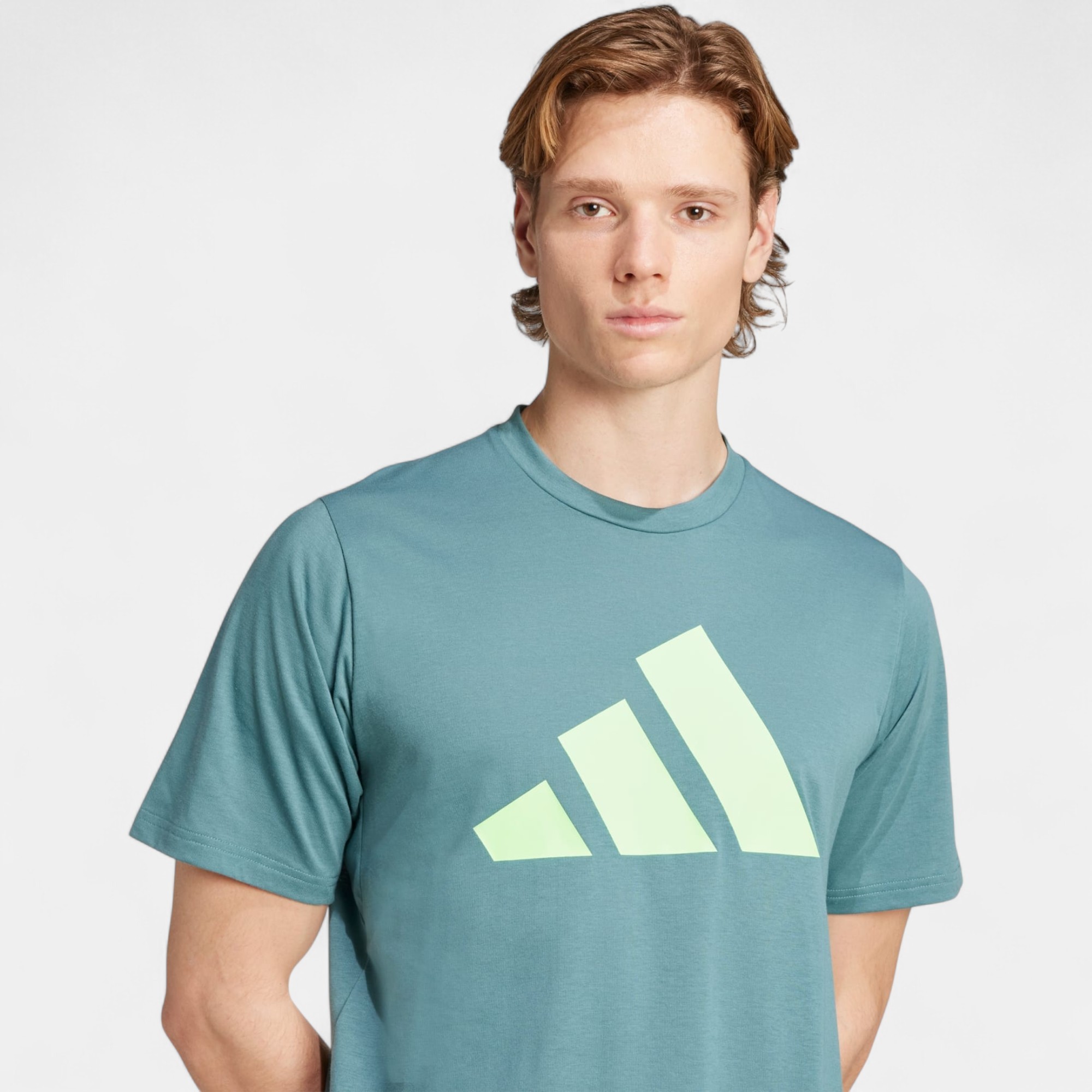 Adidas TR-ES FR LOGO T Erkek Spor Tişört – JW7403 - yeşil