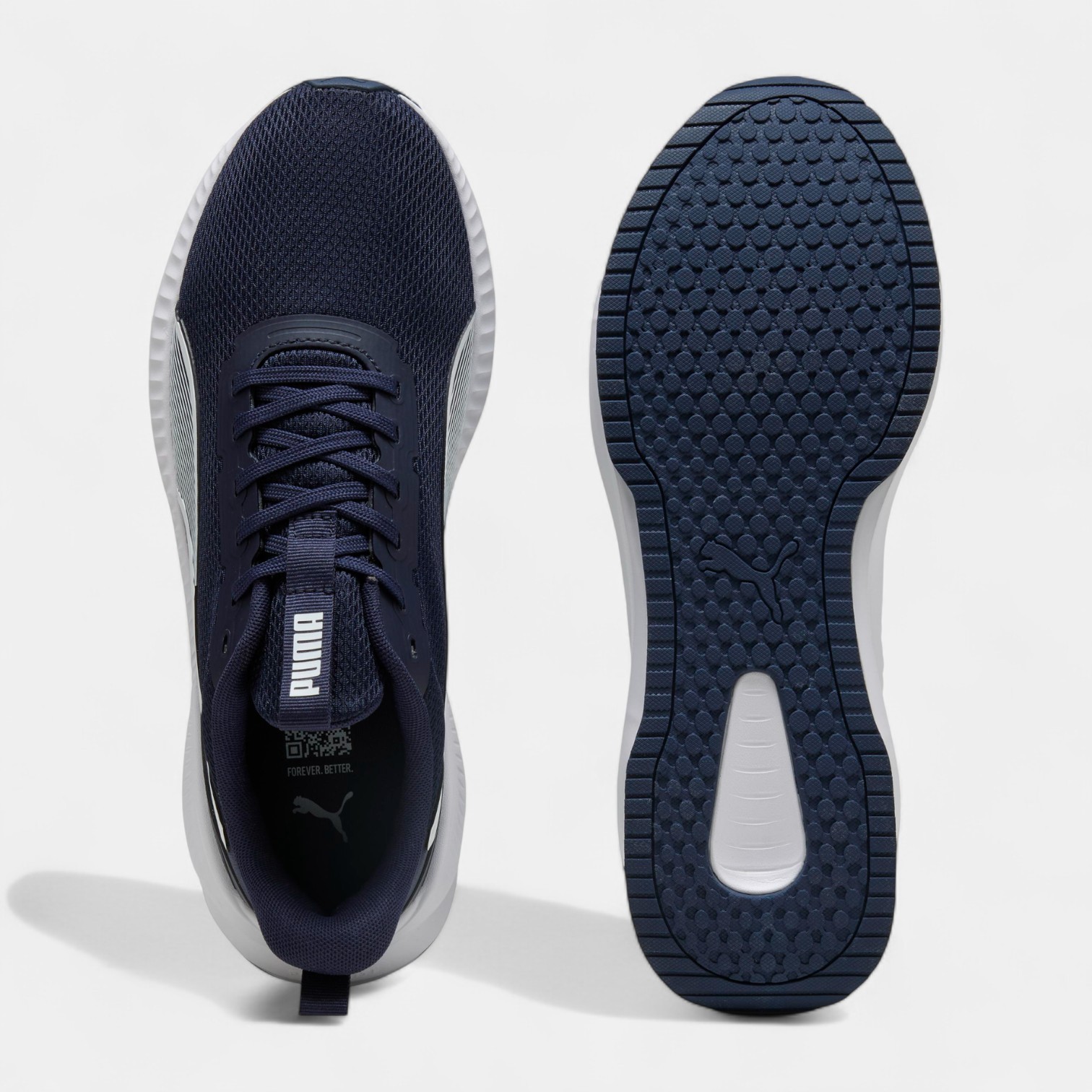 PUMA Flyer Lite 3 ERKEK SPOR AYAKKABI - LACİVERT BEYAZ