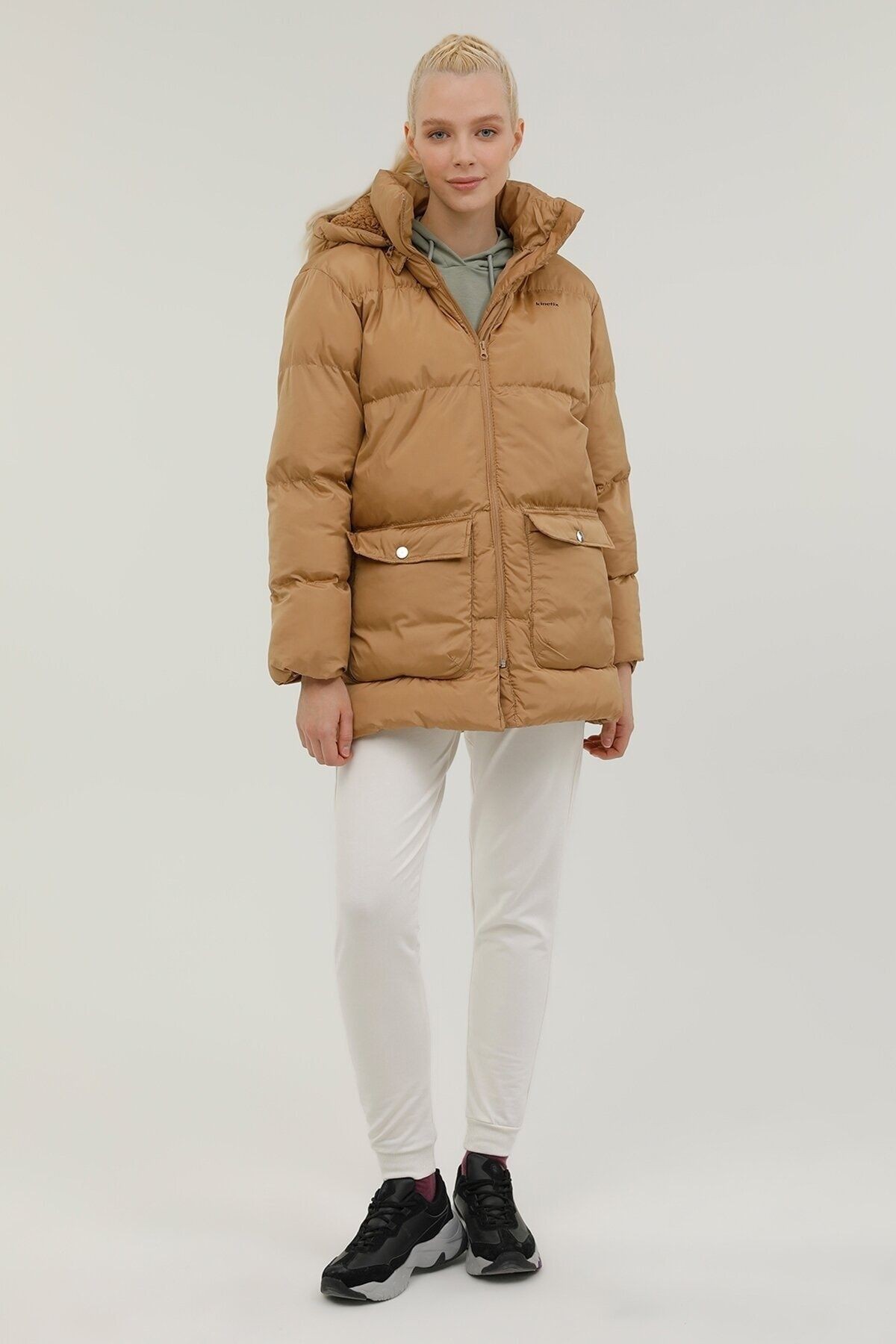 2W W-BELLA COAT 2PR,CAMEL, XS MONT - Bej