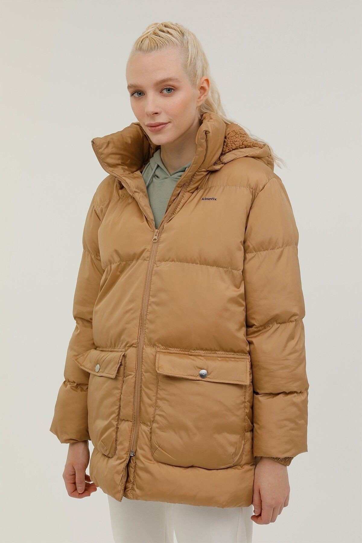 2W W-BELLA COAT 2PR,CAMEL, XS MONT - Bej