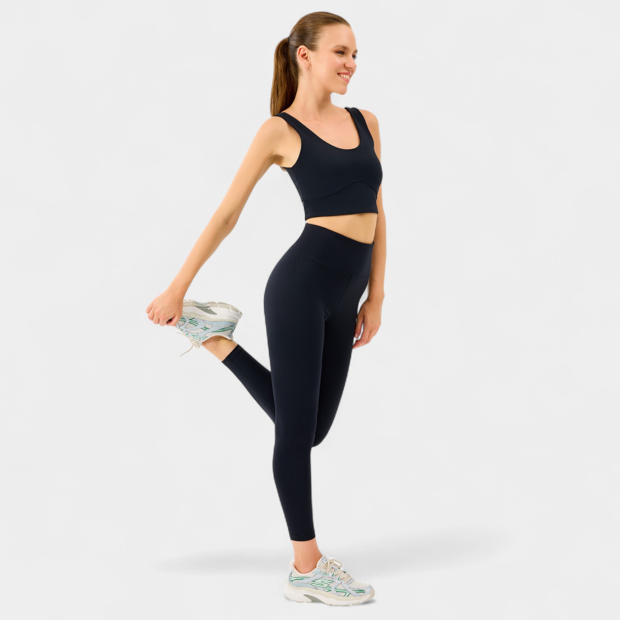 Skechers W Basic Ankle Legging Kadın Siyah Tayt S2510200 - Siyah