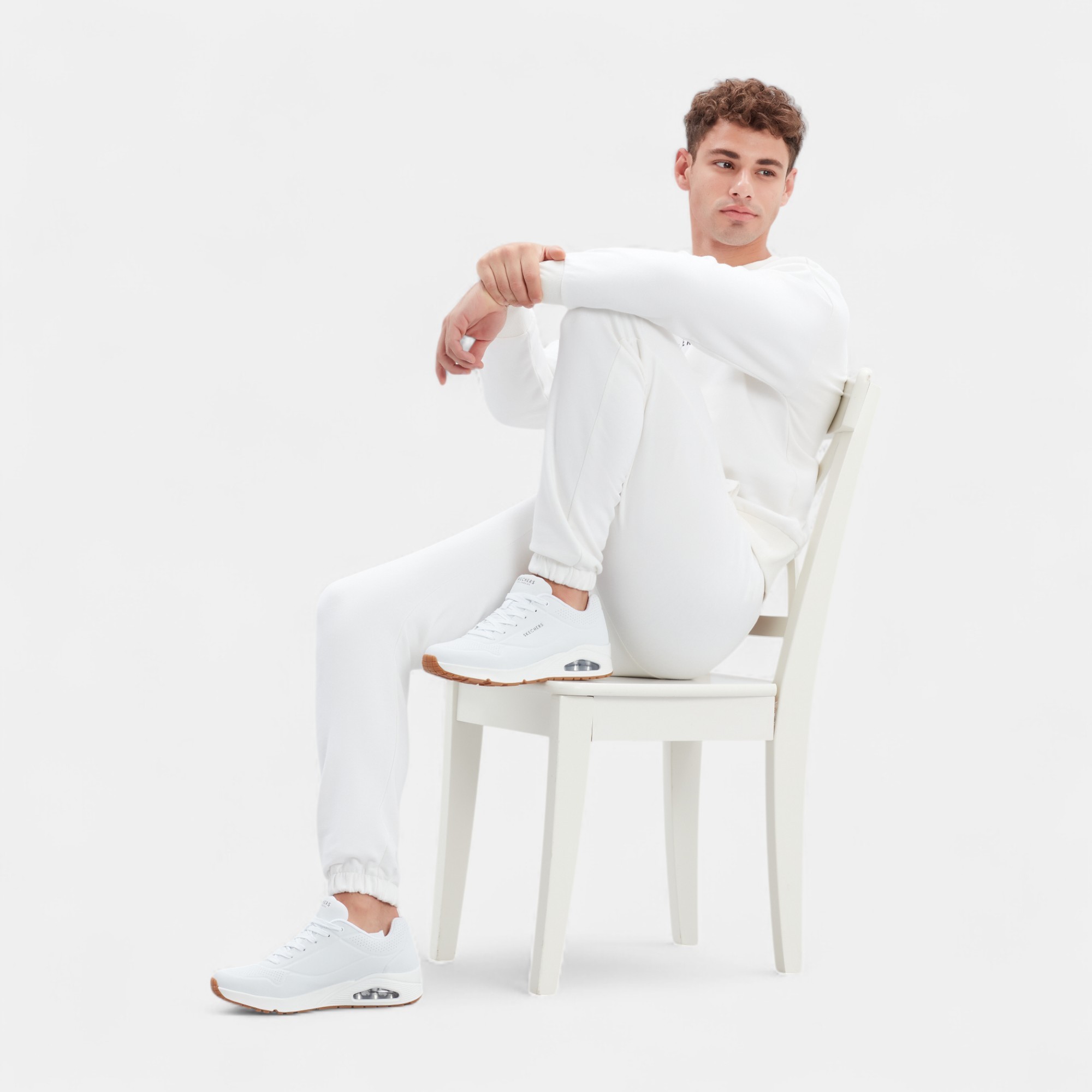 Skechers UNO  -  STAND ON AİR 52458WHT Erkek Spor Ayakkabı