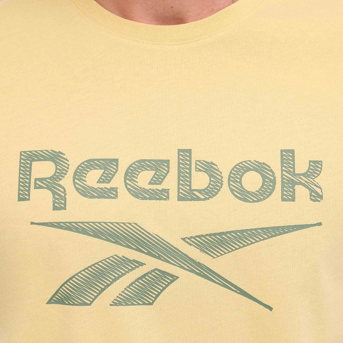 REEBOK NEW ID REG TEE Erkek Sarı Yeşil Tişört