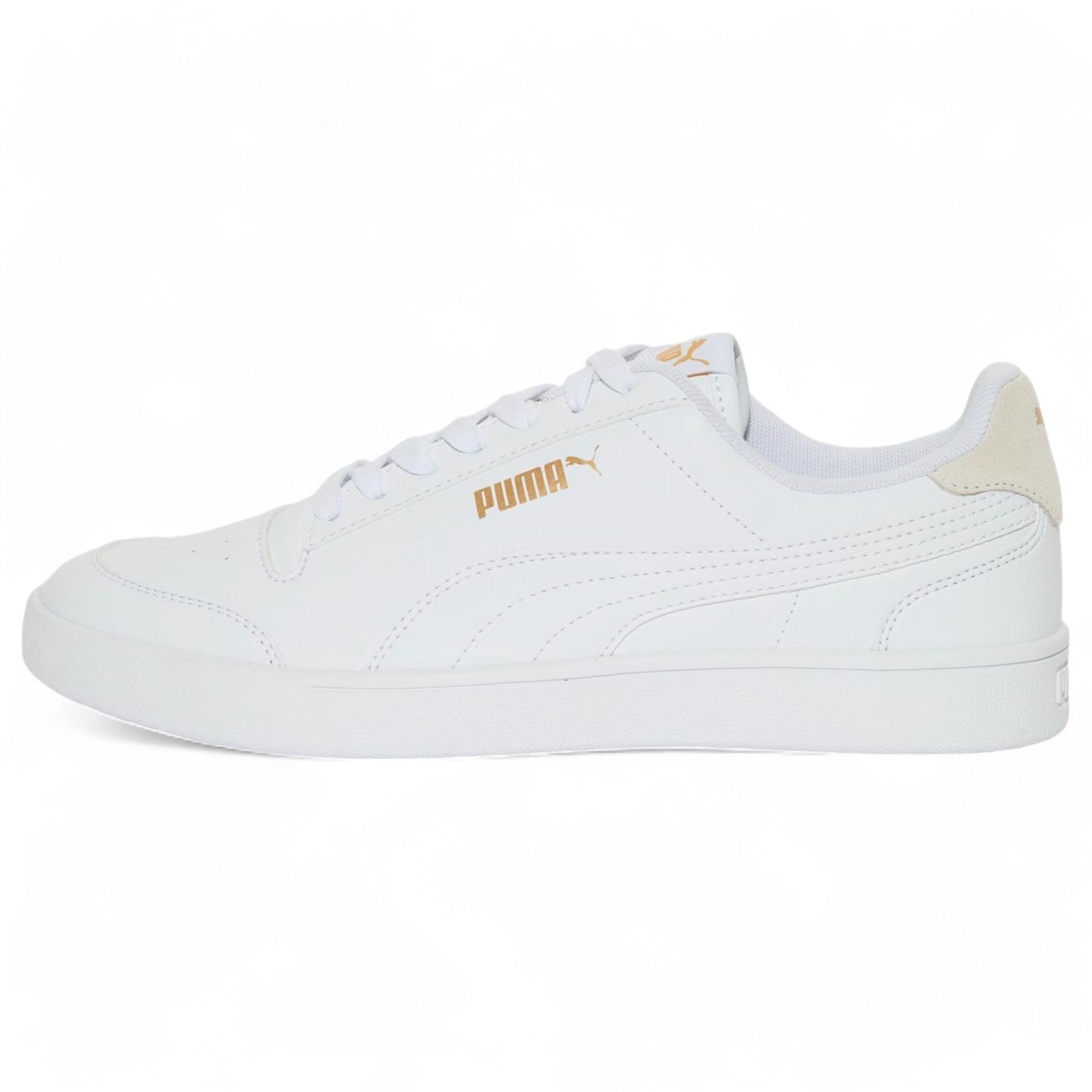 Puma Shuffle-White-White-Puma Team Gold