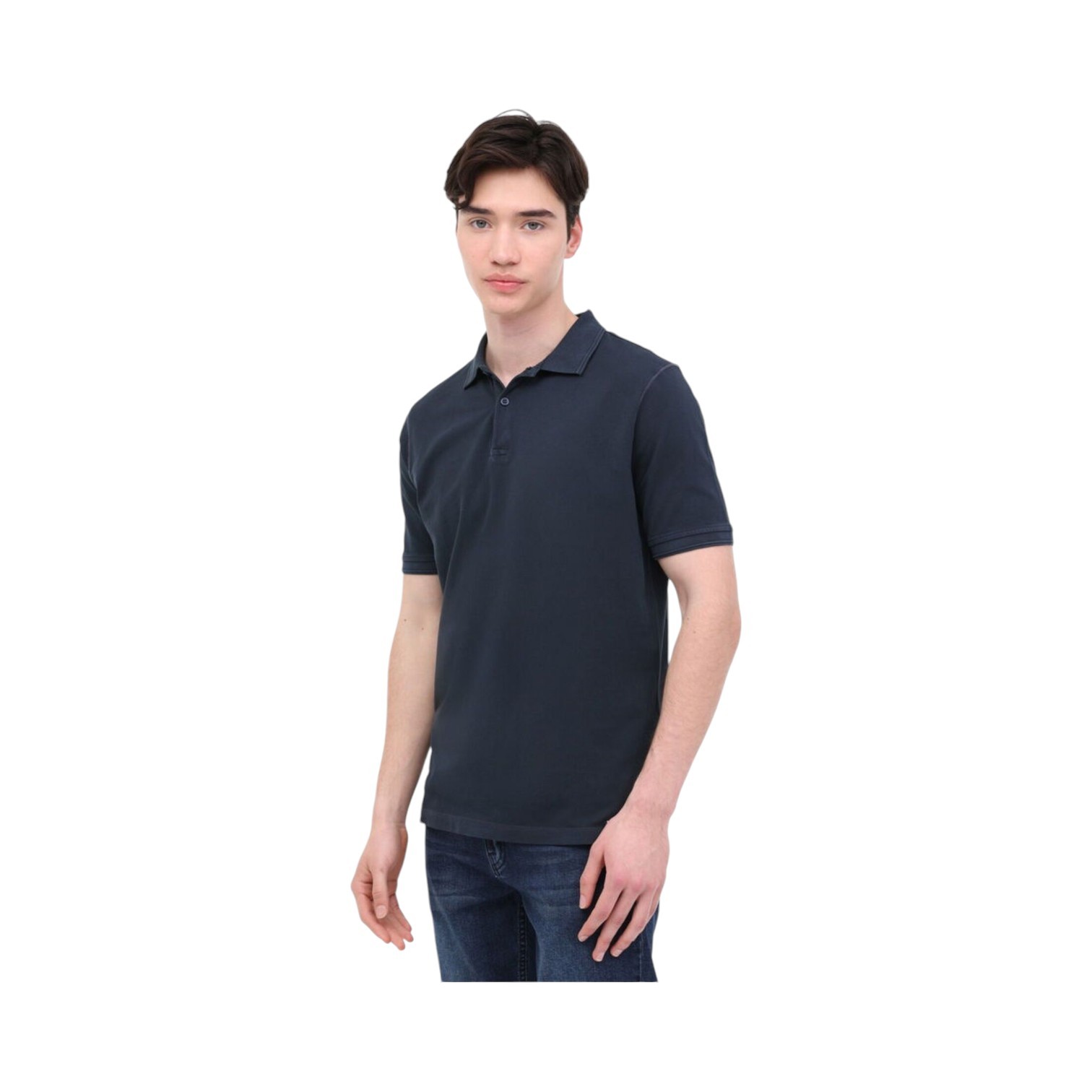 4M,M-BS20 BSC POLO T-SH 4FX,INDIGO, M