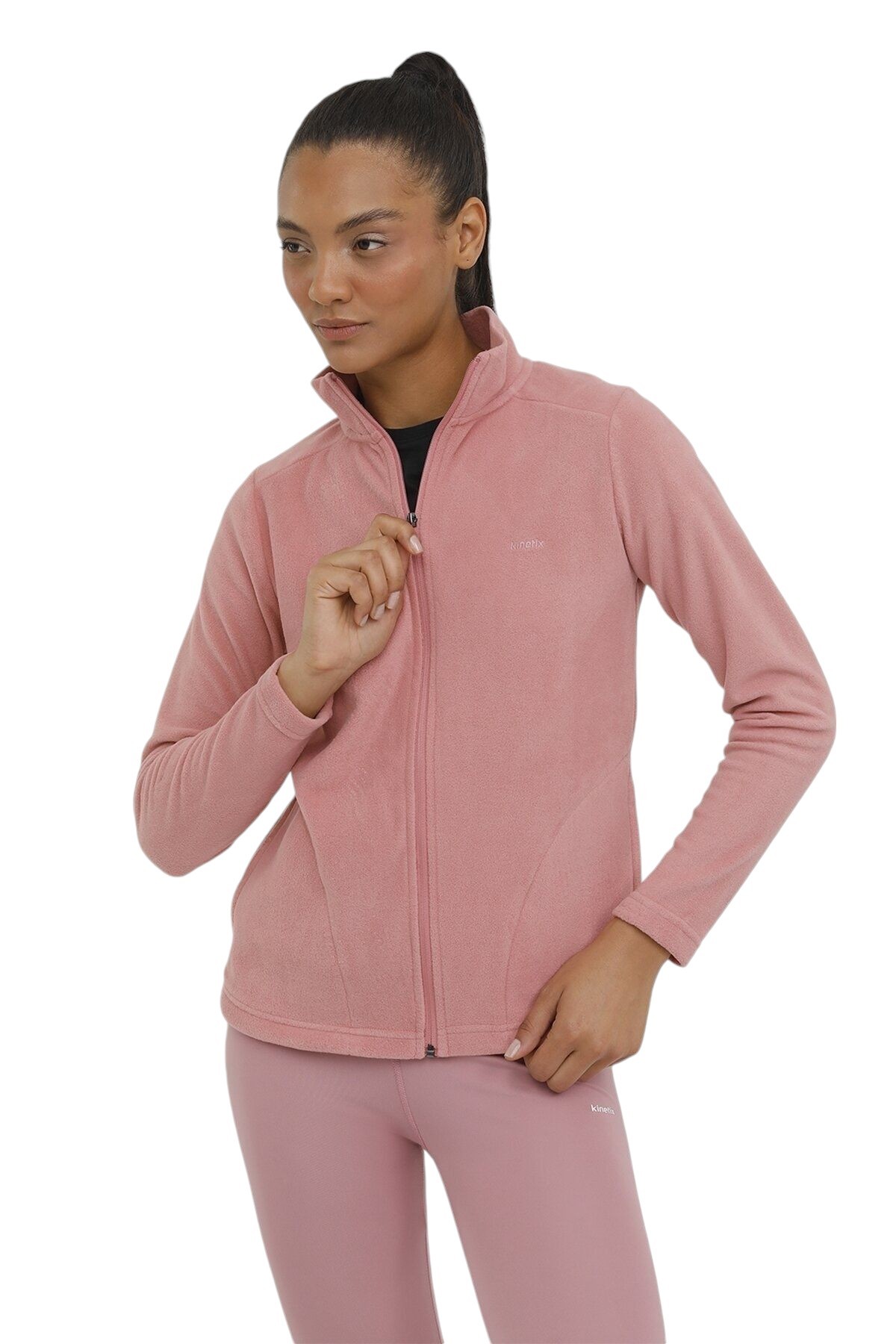 W-SN160 BASIC POLAR POCKET CARDI 2P, M CEKET - PEMBE