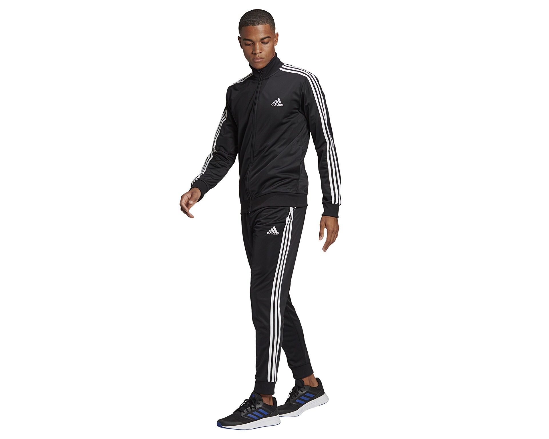 Adidas M Sportswear Basic 3-Stripes Tricot Track Suit - Siyah