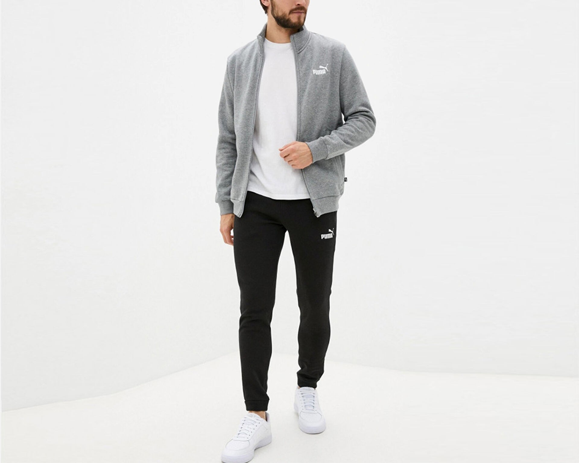 Clean Sweat Suit-Medium Gray Heather - GRI