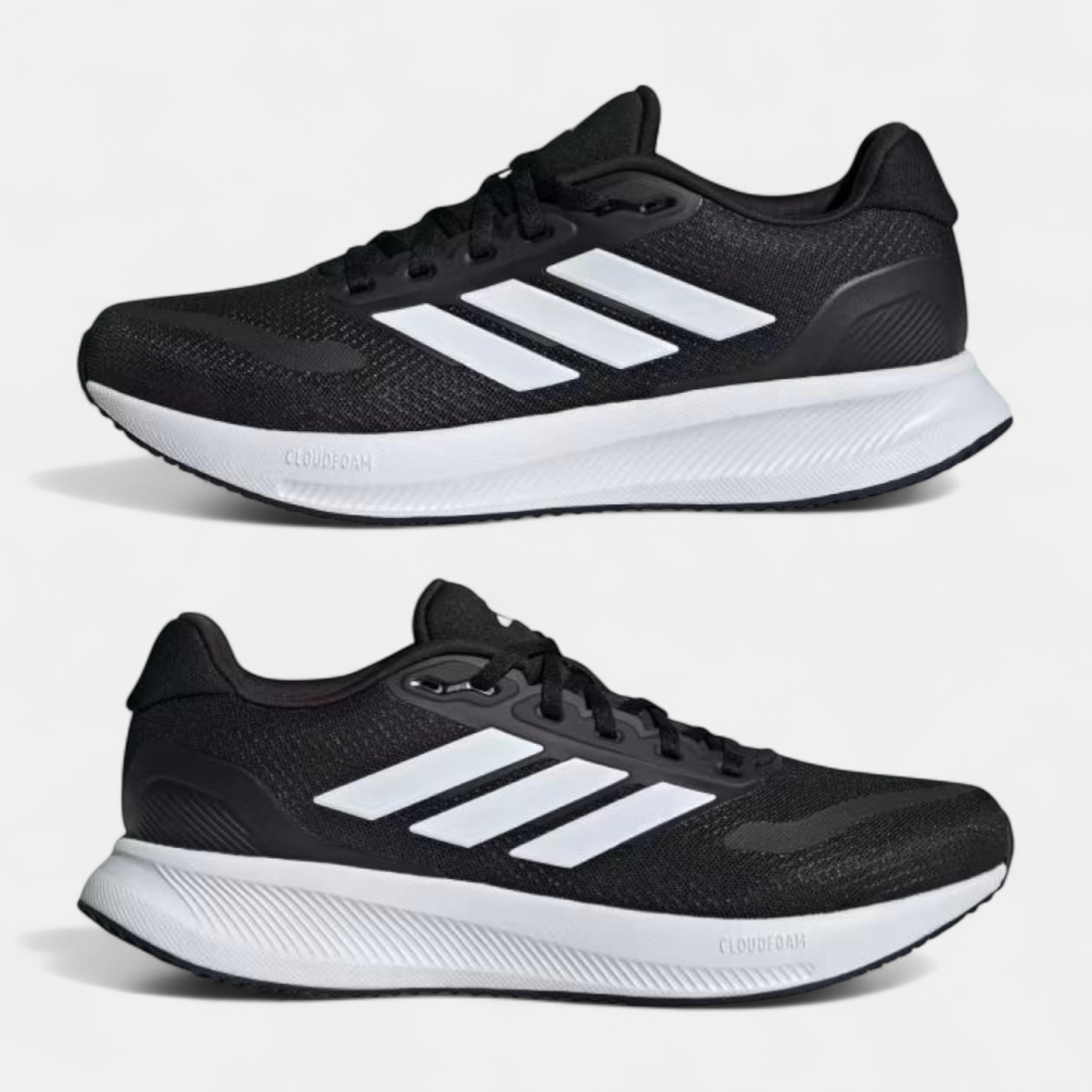 Adidas RUNFALCON 5 IH7758 Siyah Beyaz Erkek Spor Ayakkabı