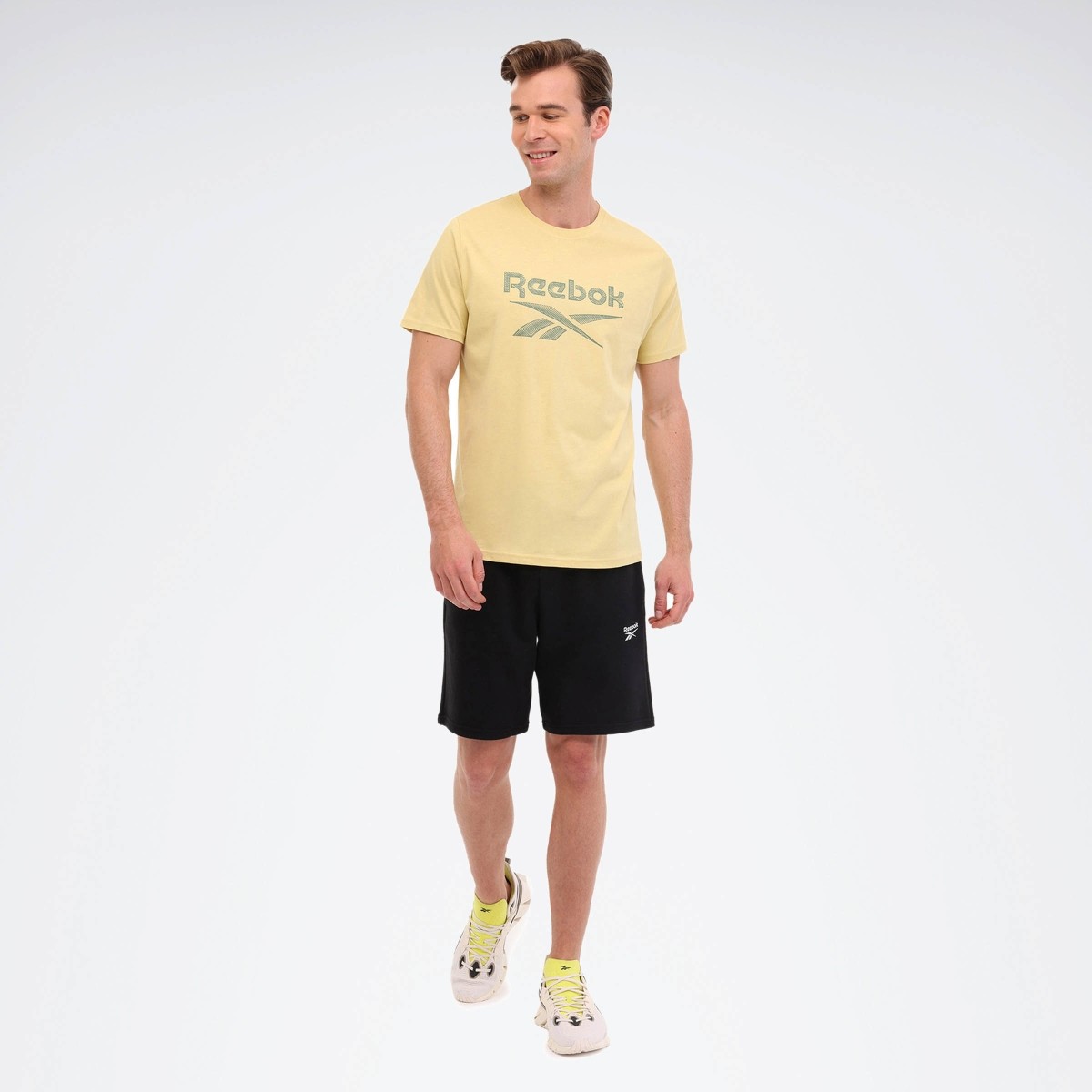 REEBOK NEW ID REG TEE Erkek Sarı Yeşil Tişört