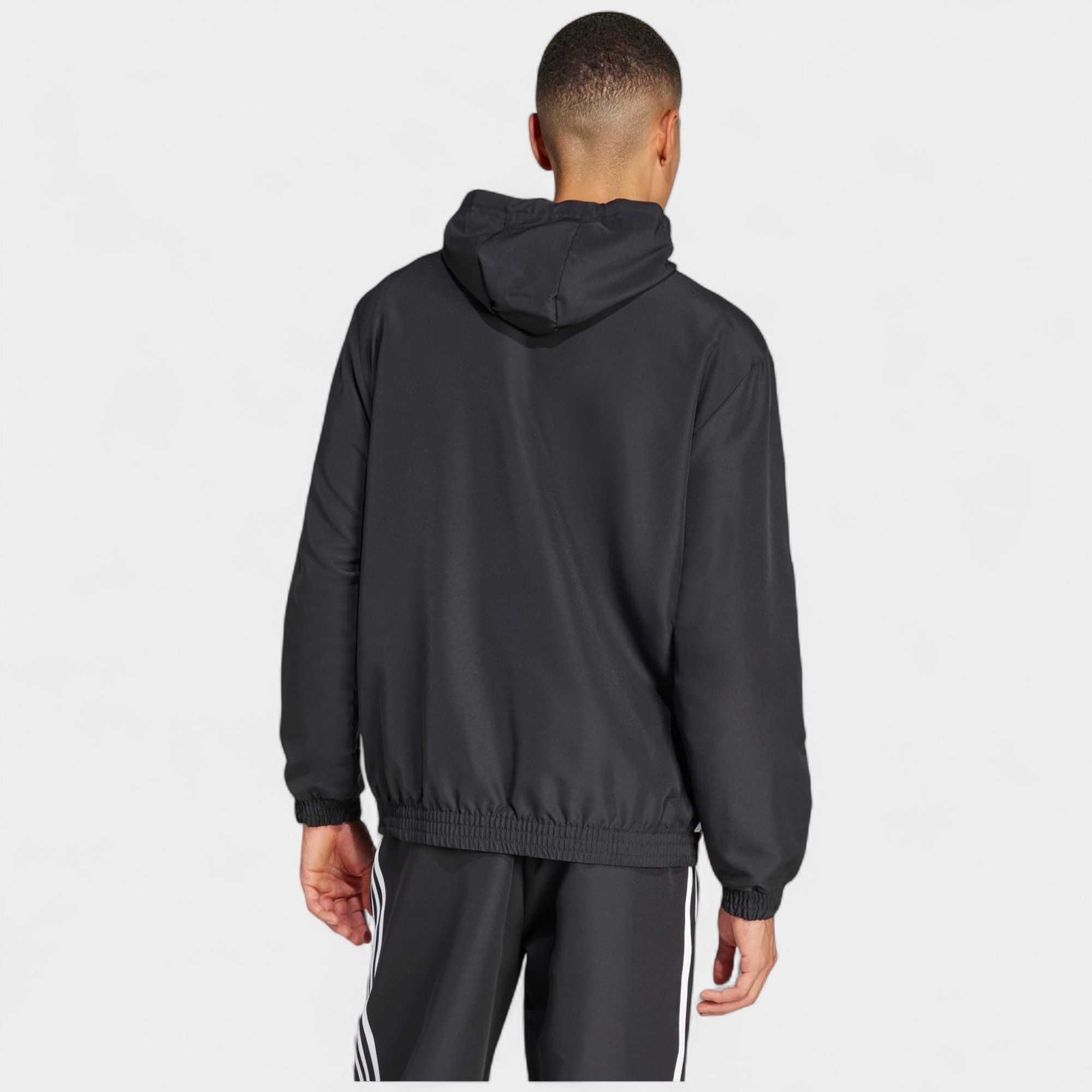 Adidas TIRO ES W HOOD Siyah Beyaz Erkek Ceket-JC5435 - Siyah Beyaz