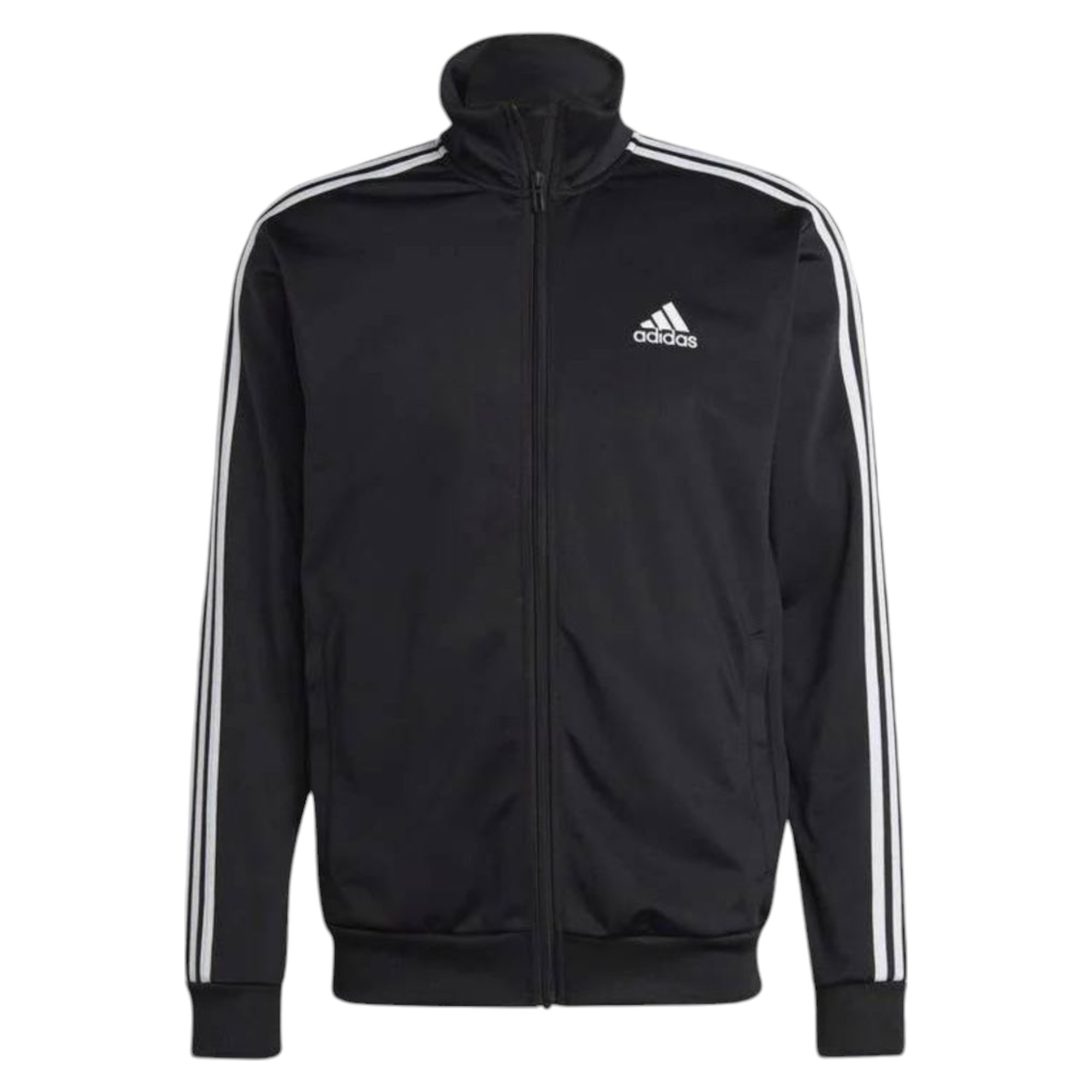 Adidas M Sportswear Basic 3-Stripes Tricot Track Suit Set Eşofman Takımı - SIYAH BEYAZ