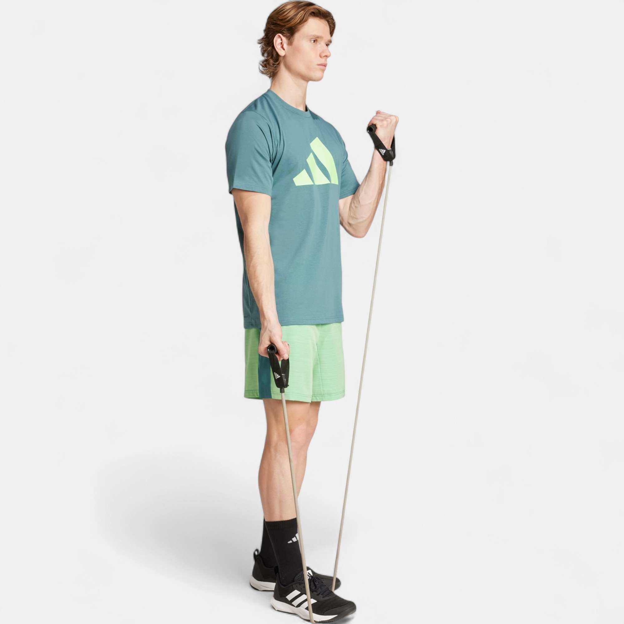 Adidas TR-ES FR LOGO T Erkek Spor Tişört – JW7403 - yeşil