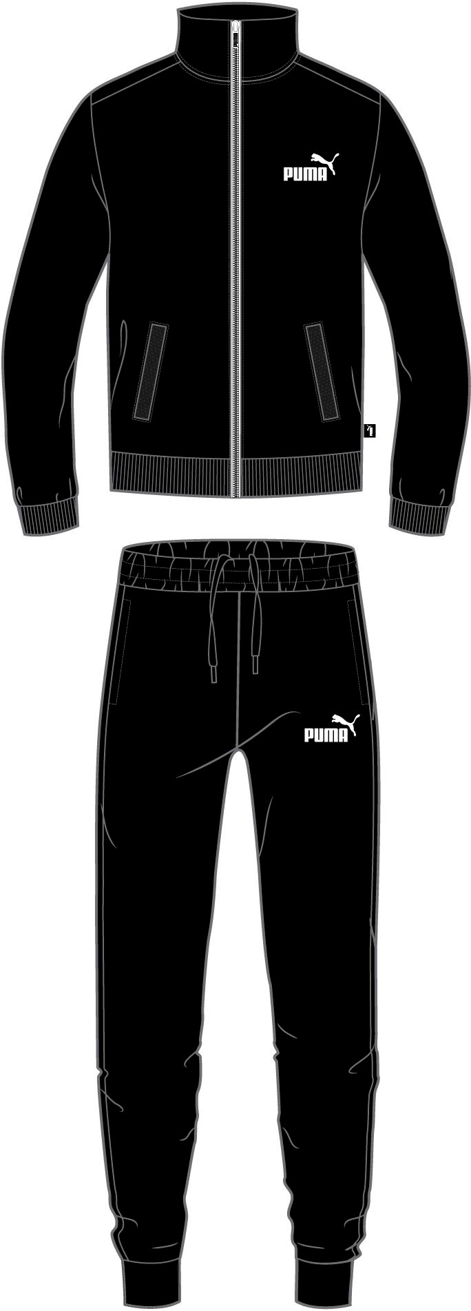 Baseball Tricot Suit Puma Black EŞOFMAN TAKIMI - Siyah