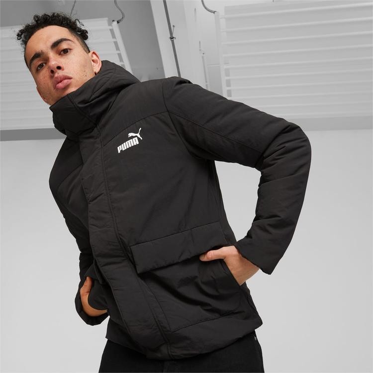 Hooded Padded Jacket PUMA Black CEKET - Siyah