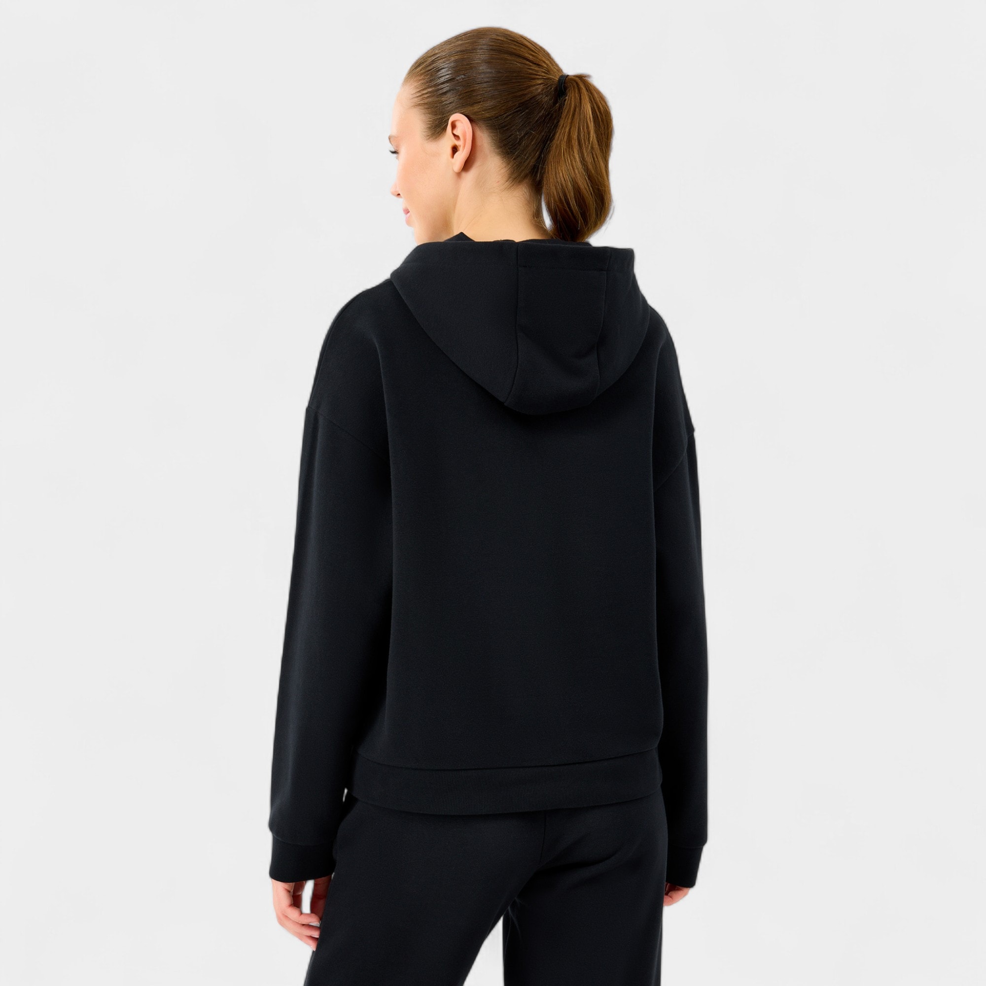 Skechers W Essential Hoodie Kadın Siyah Sweatshirt - Siyah