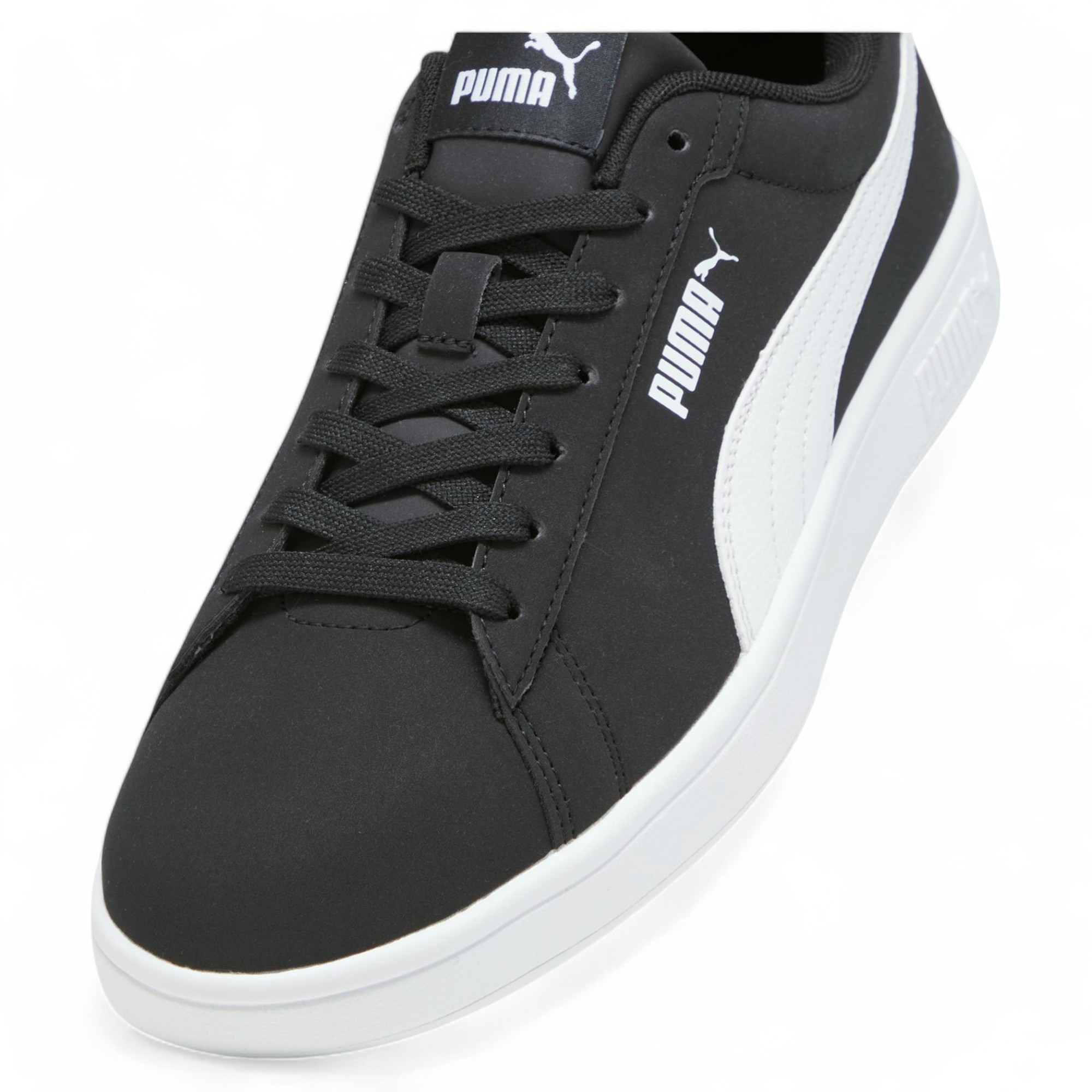 Puma Smash v2 Buck Puma Black-Puma White SPOR AYAKKABI