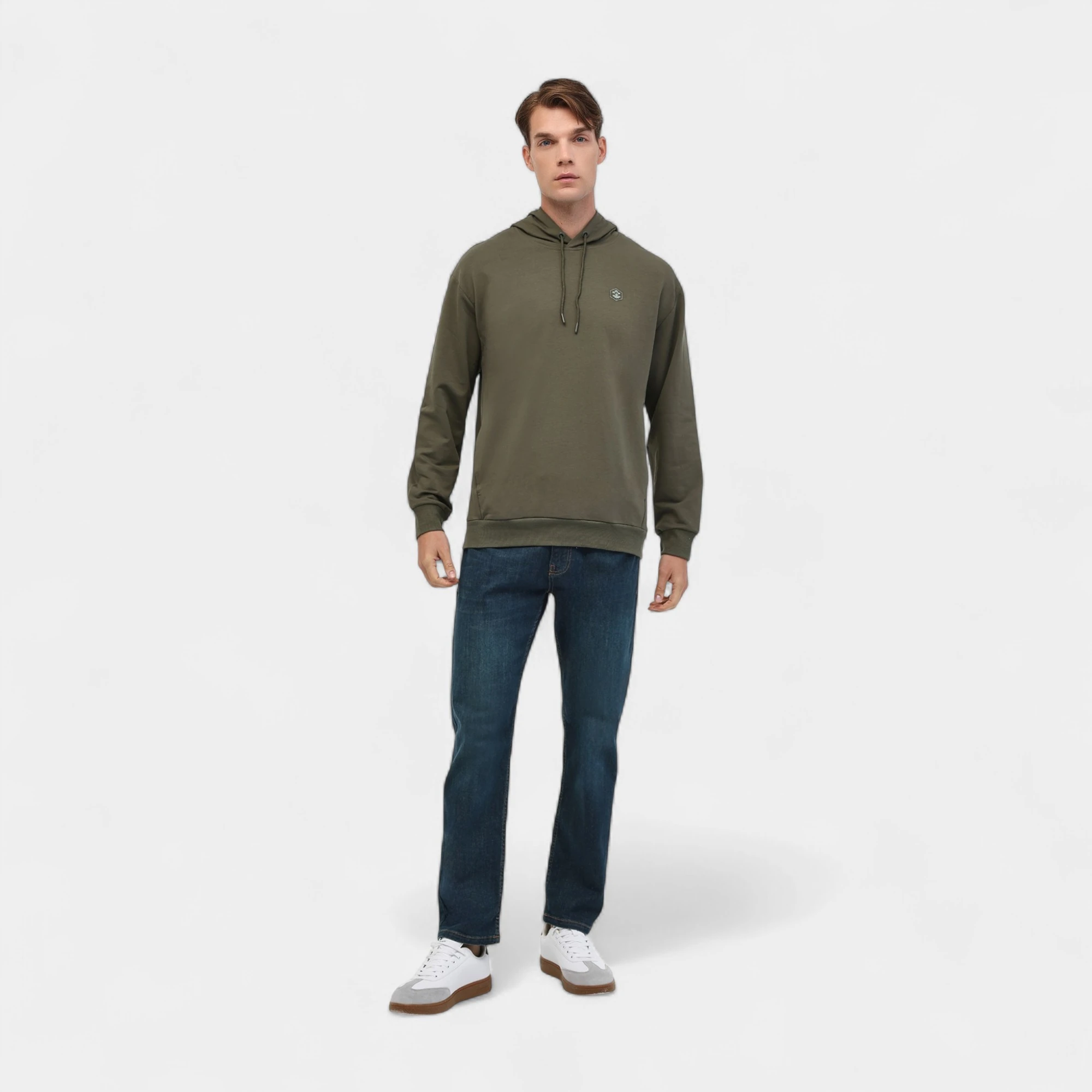 Lumberjack MB SN73 HOODIE 5PR Haki Erkek Sweatshırt - HAKI