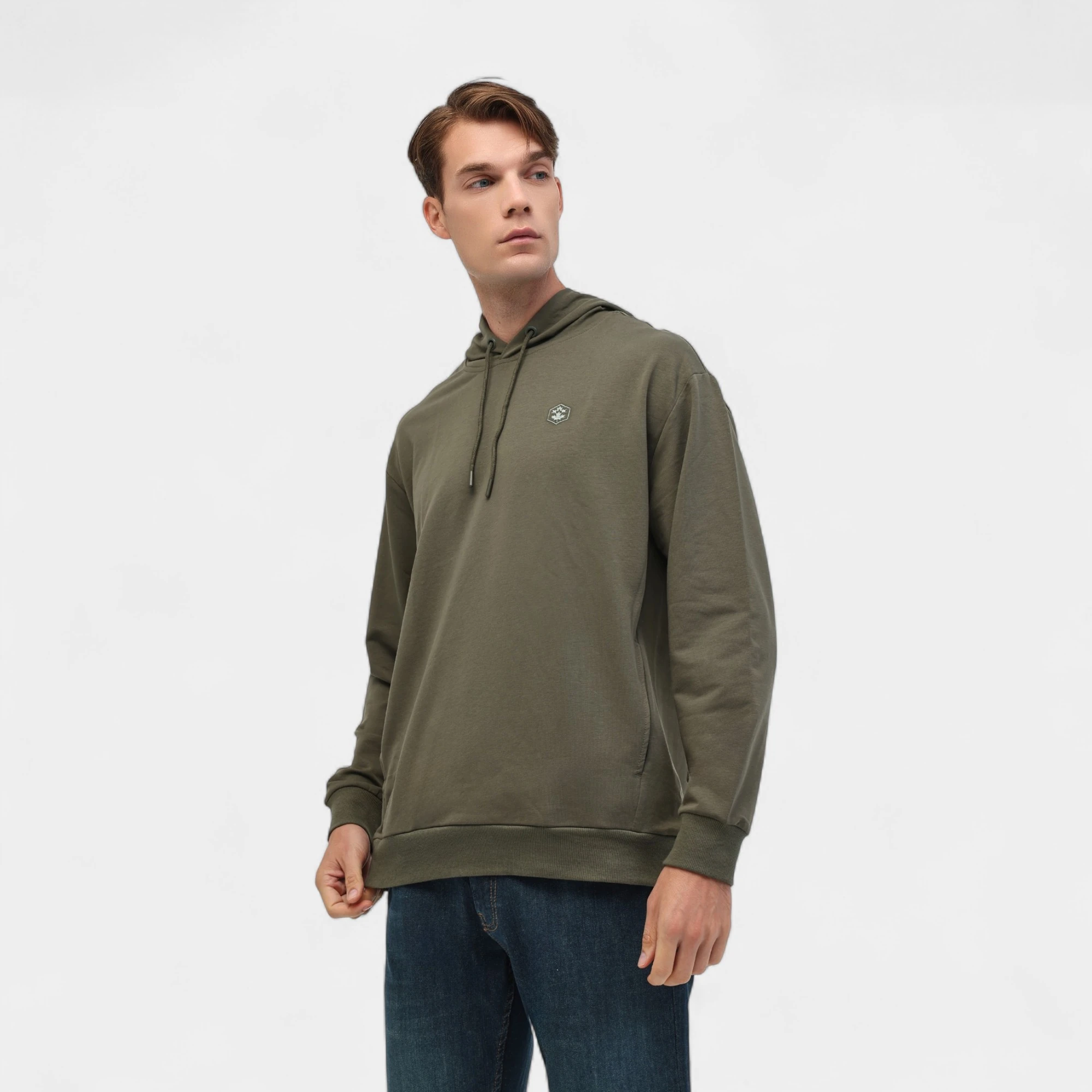 Lumberjack MB SN73 HOODIE 5PR Haki Erkek Sweatshırt - HAKI