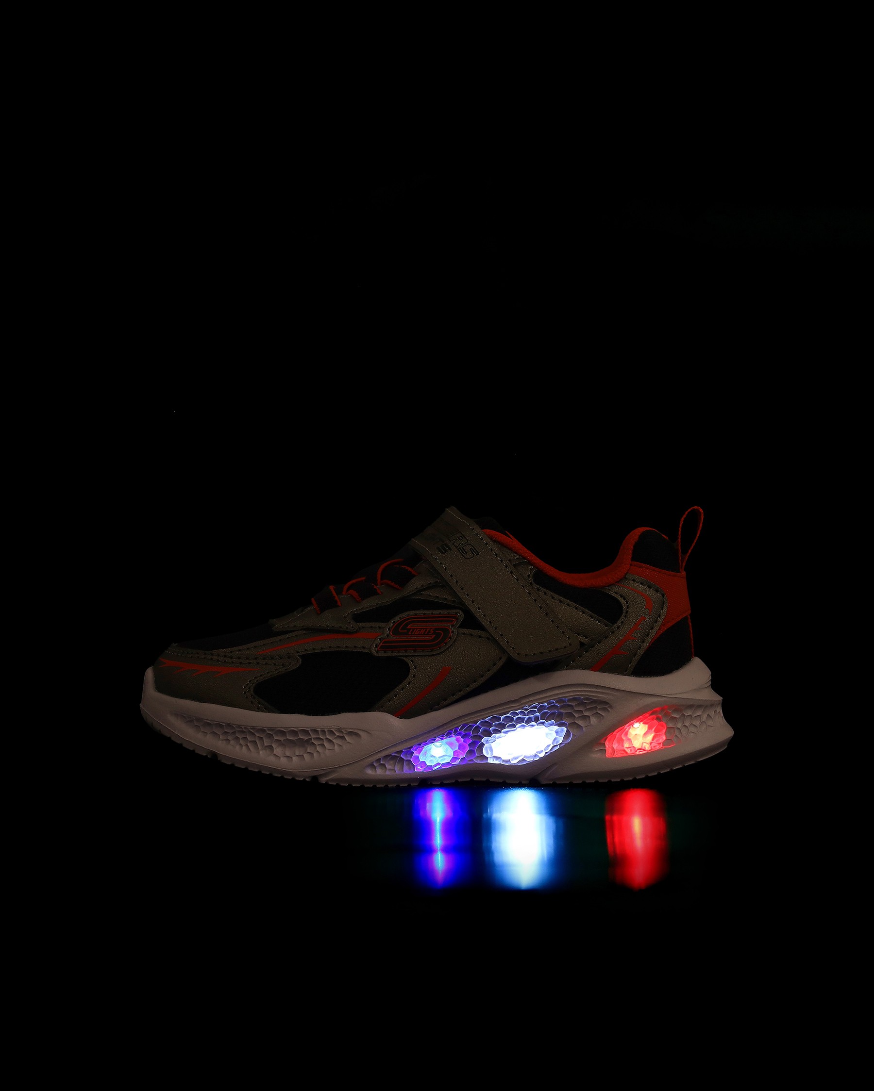 Skechers SKECHERS METEOR-LIGHTS 401497NGURD Çocuk Spor Ayakkabı - Gri Kırmızı