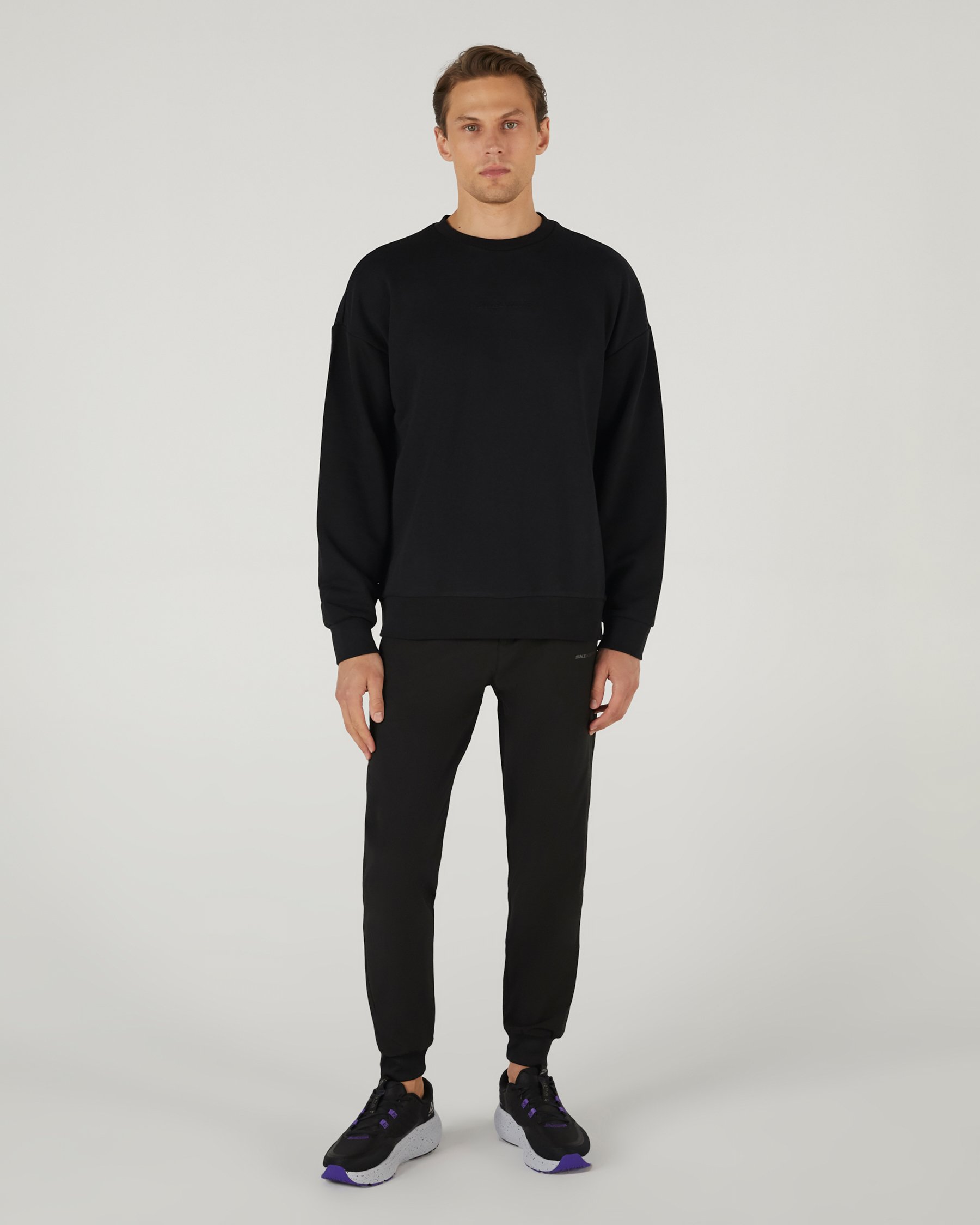 M Essential Crew Neck Sweatshirt Siyah ERKEK Sweatshirt - Siyah