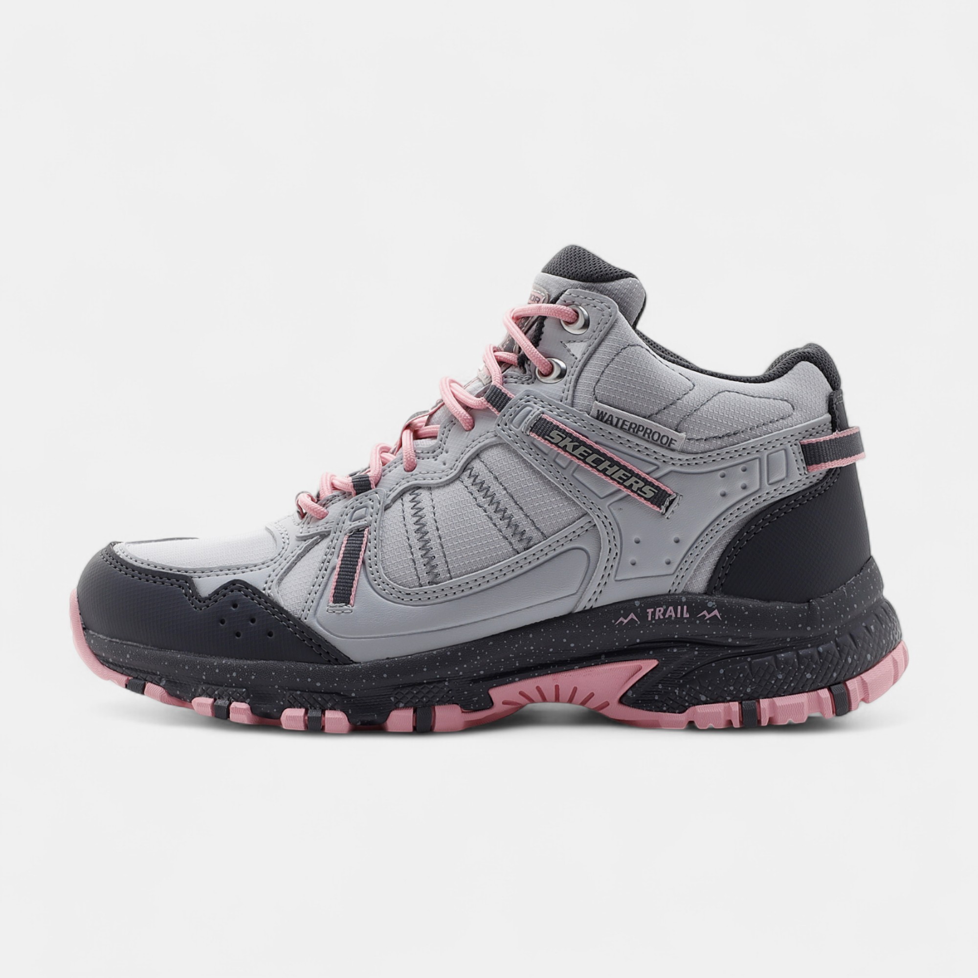 Skechers HILLCREST - BOUND PEAK 180021GYPK Kadın Bot Spor Ayakkabı - GRİ PEMBE