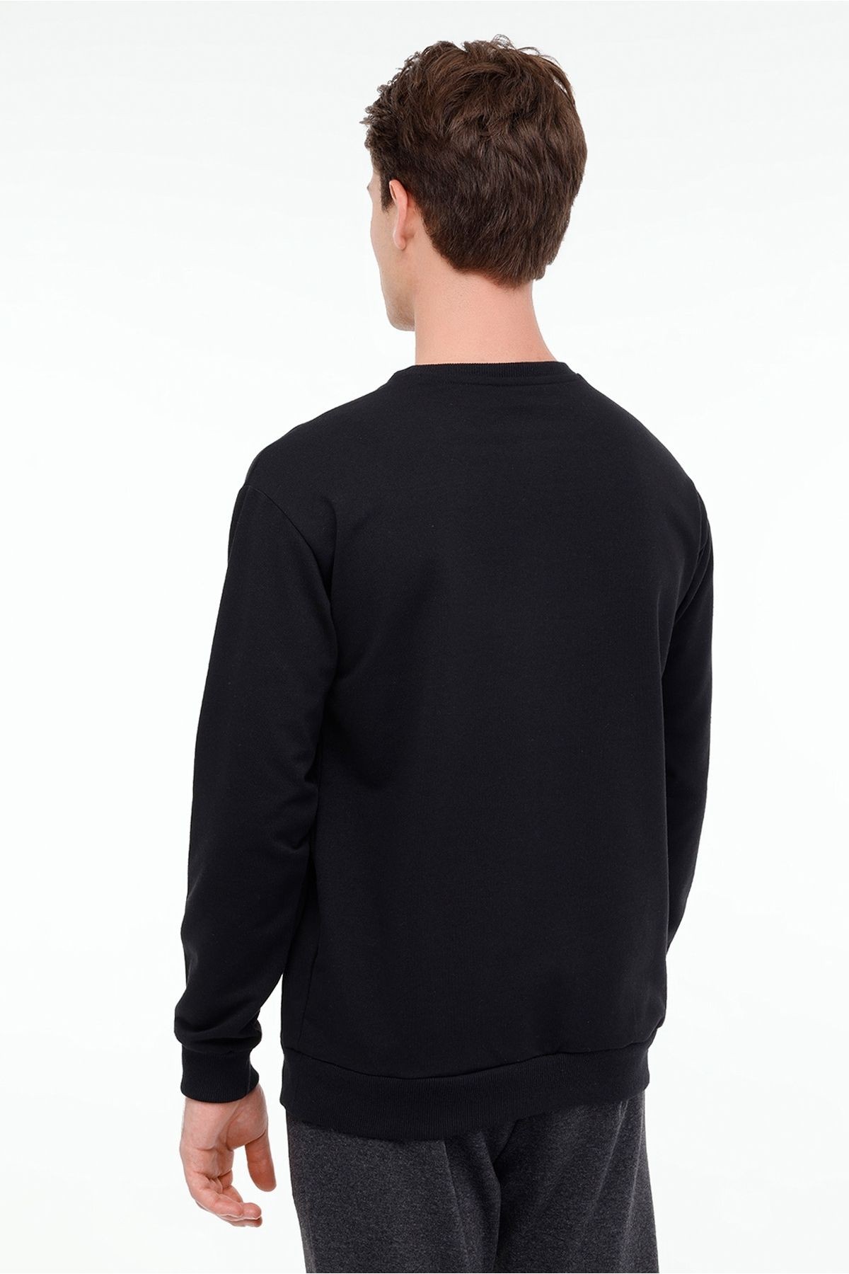 MR RJN90 C SW 4PR,SIYAH ERKEK SWEATSHIRT