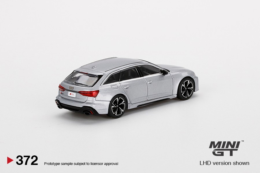 Mini GT Audi RS 6 Avant Carbon Black Edition Florett Silver -MGT00372-L