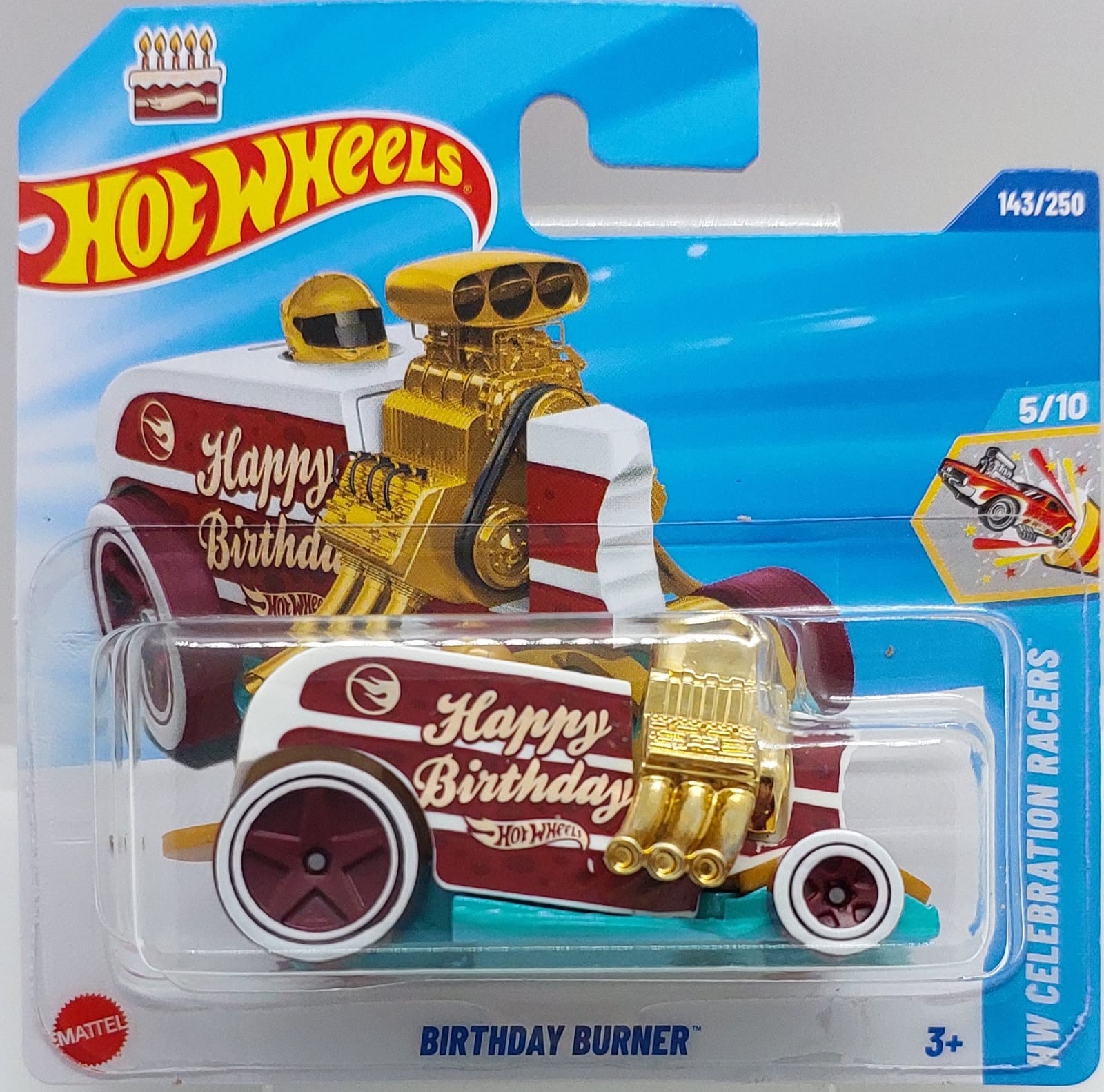 Hot Wheels HW Celebration Racers Birthday Burner -JBC26 ""TH"" + Koruma Kabı