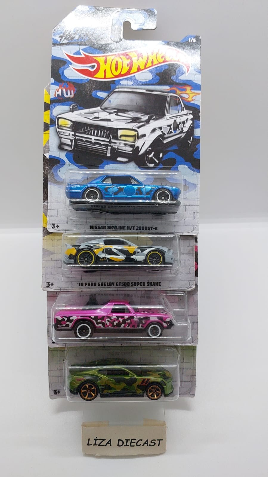 Hot Wheels Kamuflaj 4' lü Set (Tek Model Eksik - Yurtdışı)