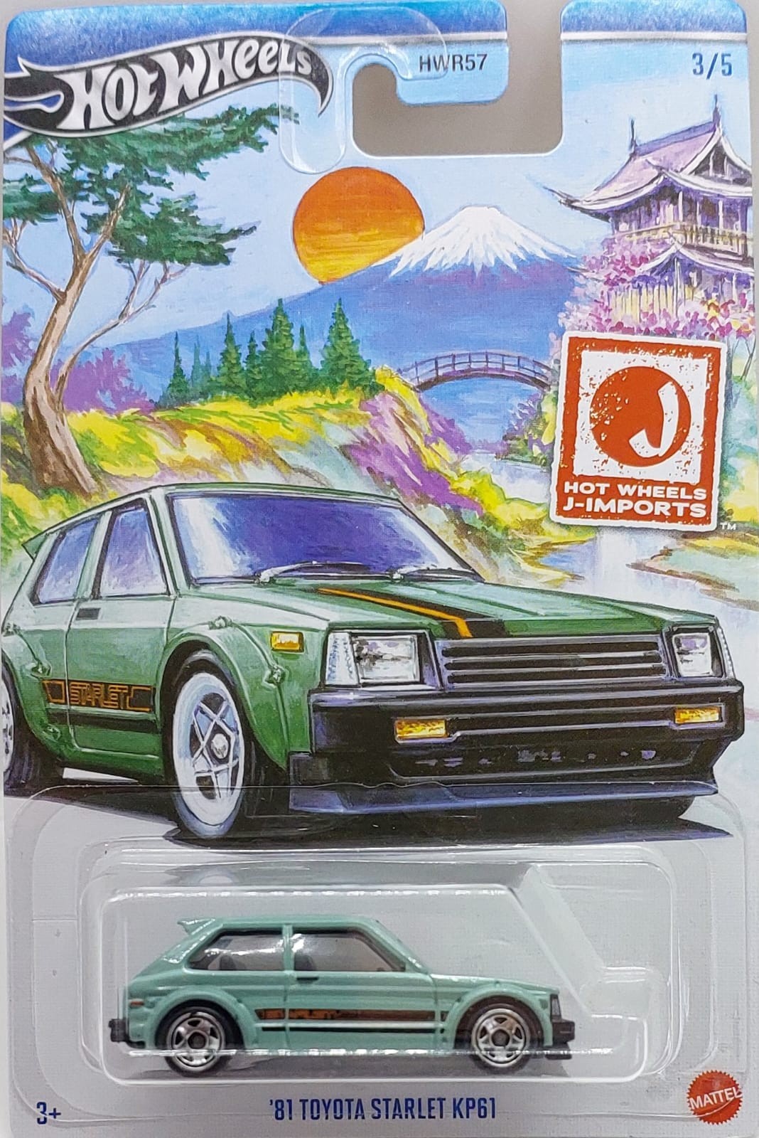 Hot Wheels J-Imports '81 Toyota Starlet KP61 -HRT02