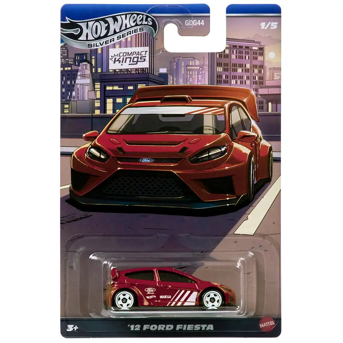 Hot Wheels Silver Series Compact Kings '12 Ford Fiesta -JKX58 + Koruma Kabı