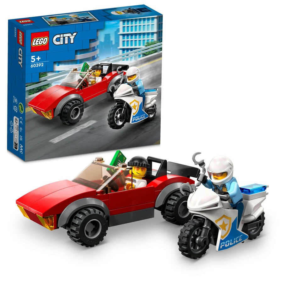 LEGO® City Polis Motosikleti Araba Takibi -60392 +5 Yaş