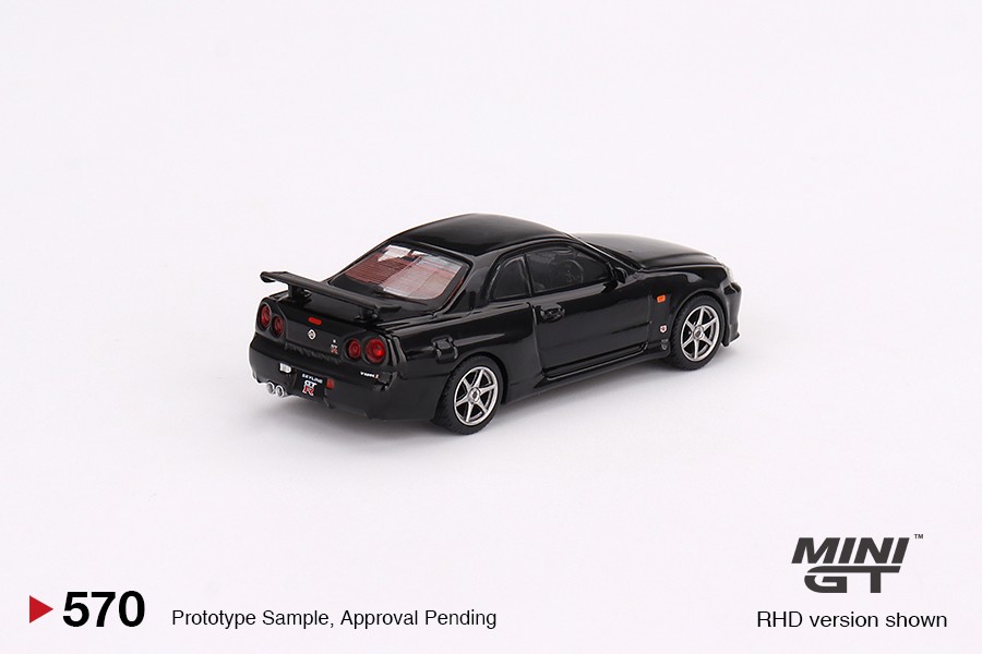MiniGT Nissan Skyline GT-R (R34) V-Spec Black Pearl #570