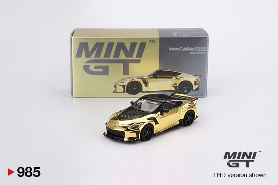Mini GT Nissan Z VeilSide FFZ400 Gold Chrome LHD -MGT00985-L