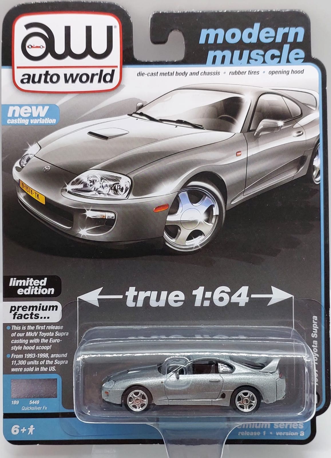 Auto World Modern Muscle 1997 Toyota Supra -Quicksilver Fx