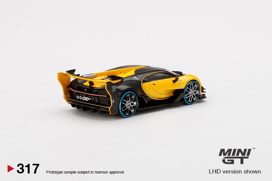 Mini GT Bugatti Vision Gran Turismo Yellow -MGT00317-L