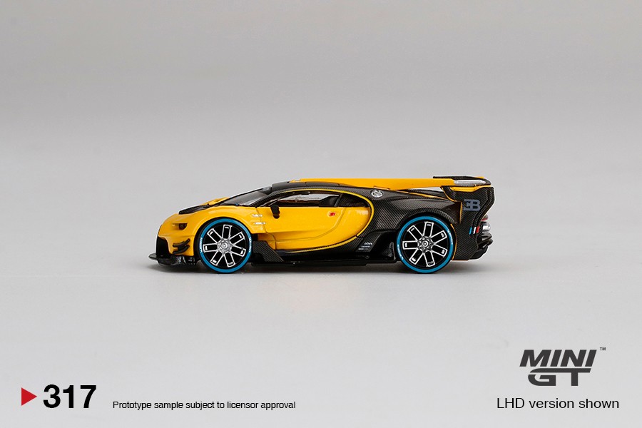 Mini GT Bugatti Vision Gran Turismo Yellow -MGT00317-L