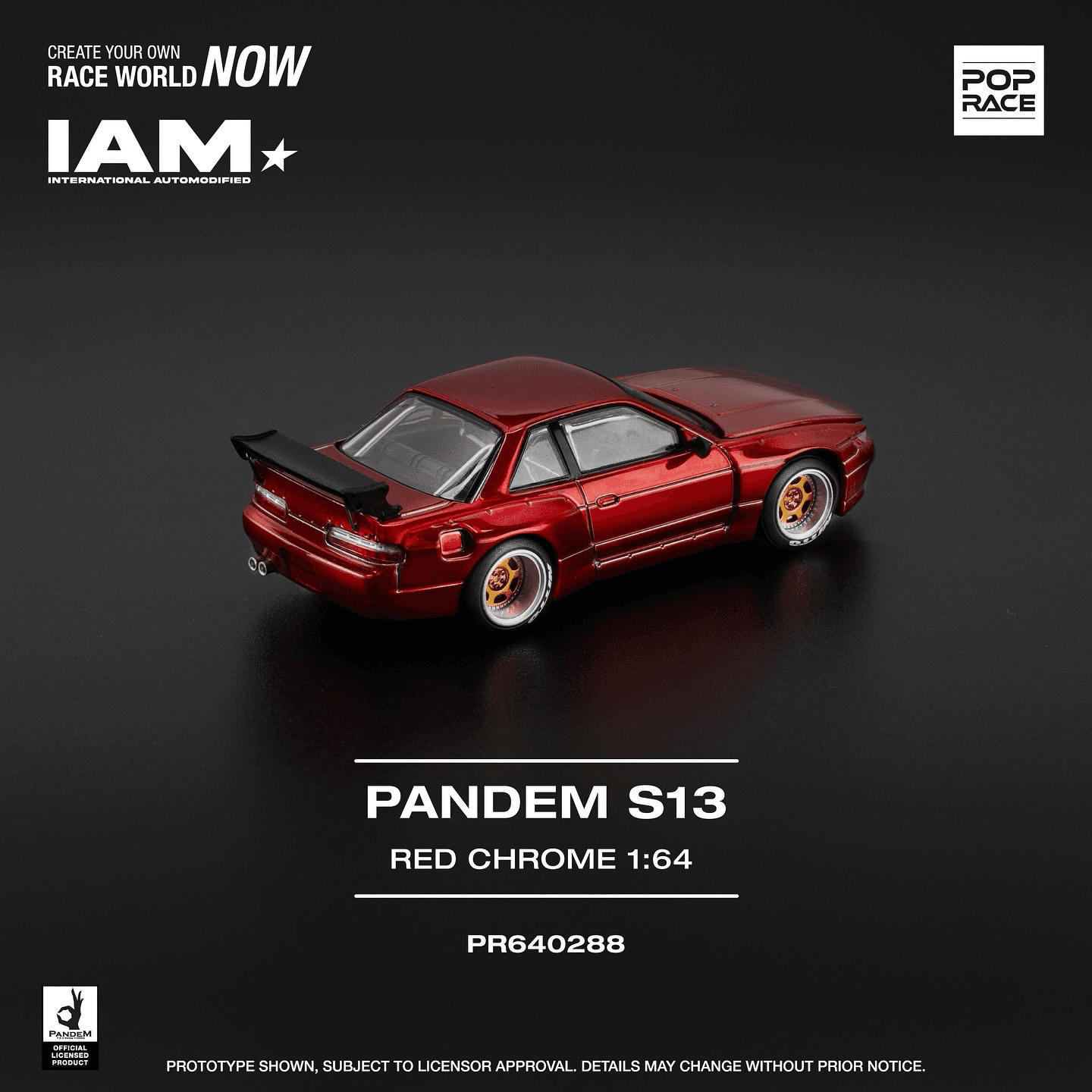 Pop Race Pandem S13 Red Chrome (IAM Surabaya Exclusive) -PR64-0288