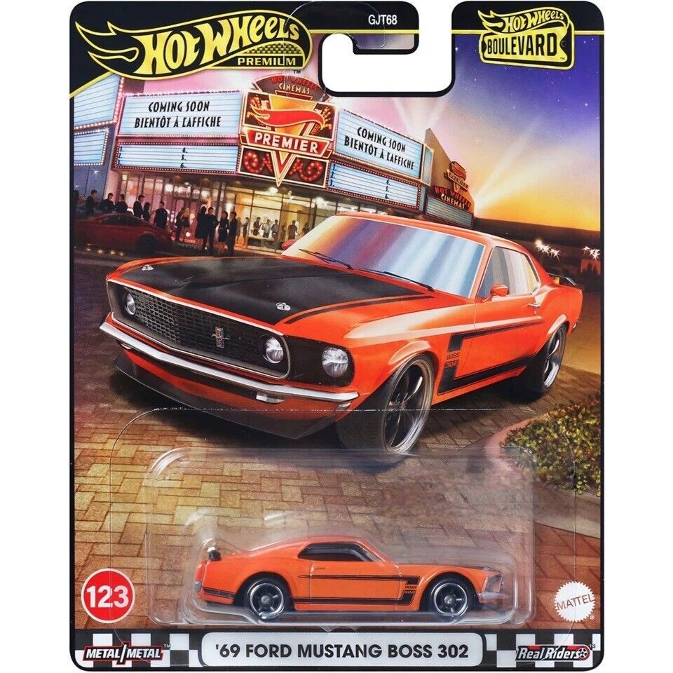 Hot Wheels Premium Boulevard '69 Ford Mustang Boss 302 -JBL20 + Koruma Kabı