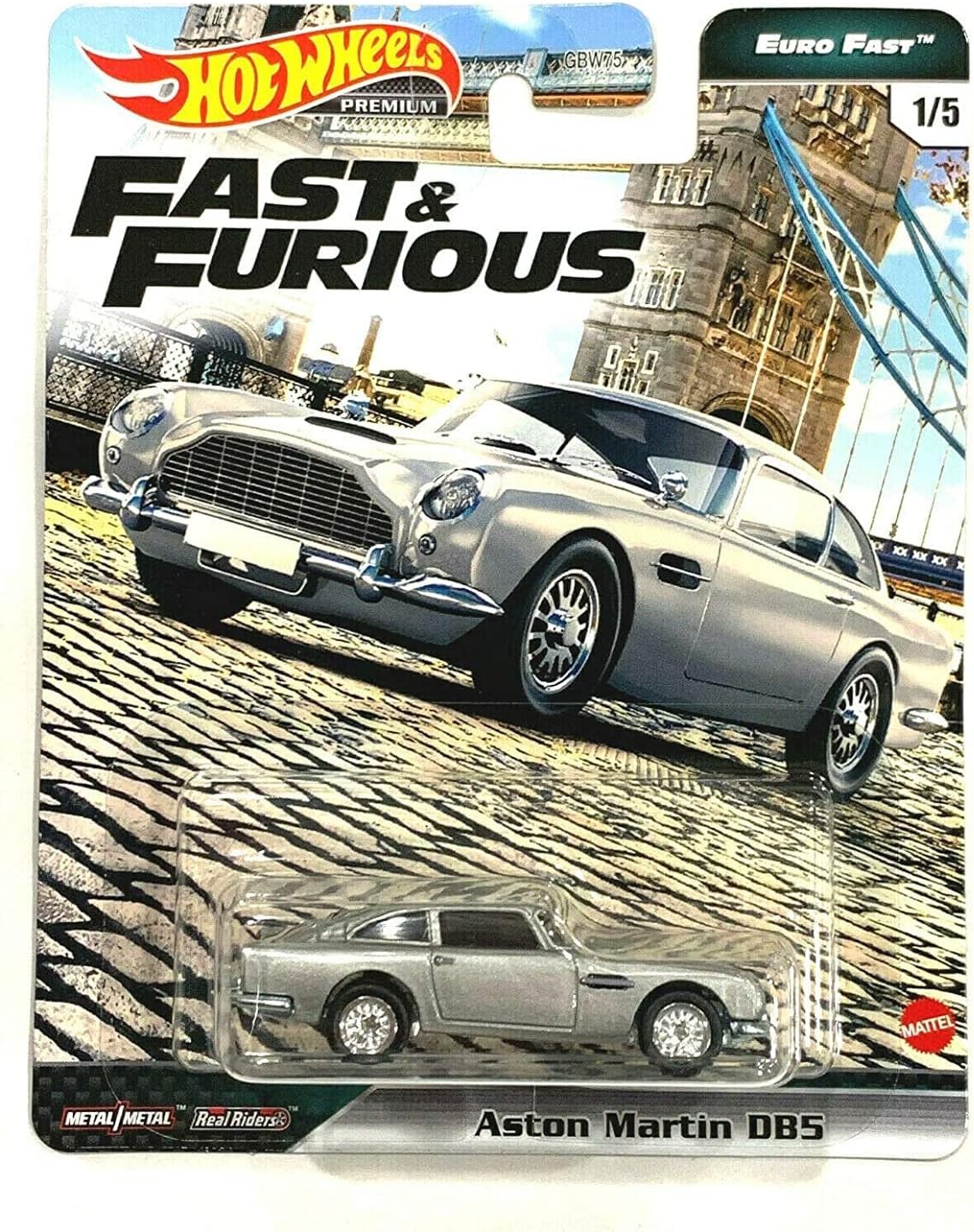 Hot Wheels Premium Euro Fast Fast & Furious Aston Martin DB5 -GPK55 ( Y.D.) + Koruma Kabı